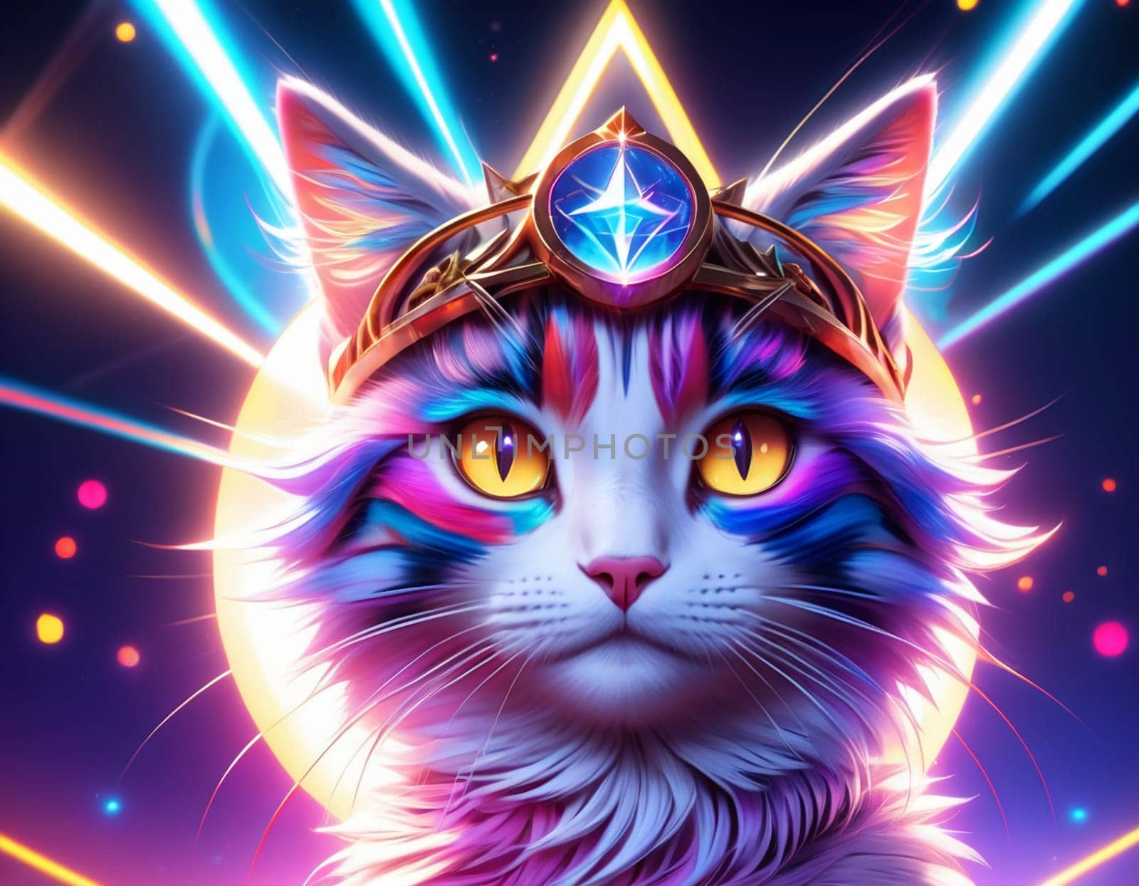 Fantasy cat. High quality illustration