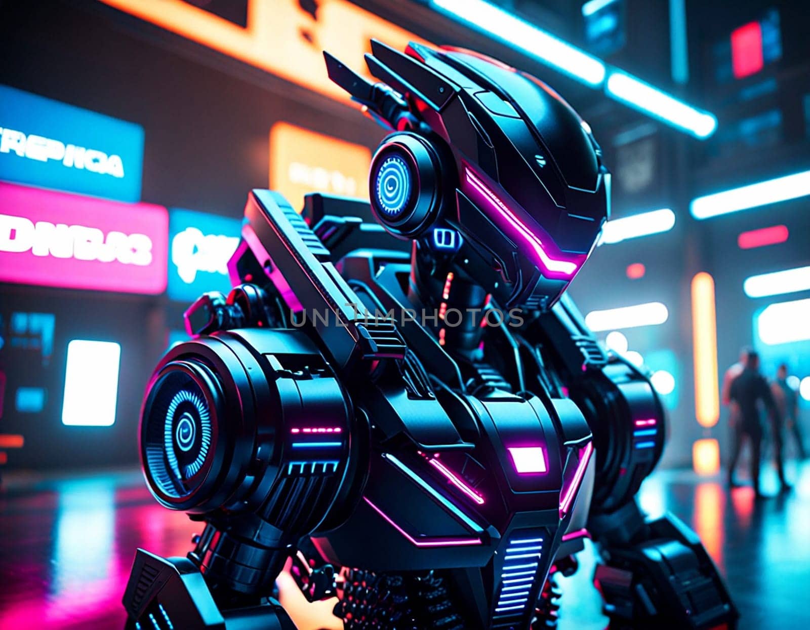 Cyborg in cyberpunk style by NeuroSky