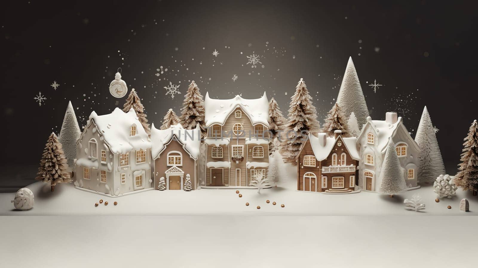 Luxury Christmas backgrounds. Christmas background with Christmas balls with bokeh effect. AI generated.