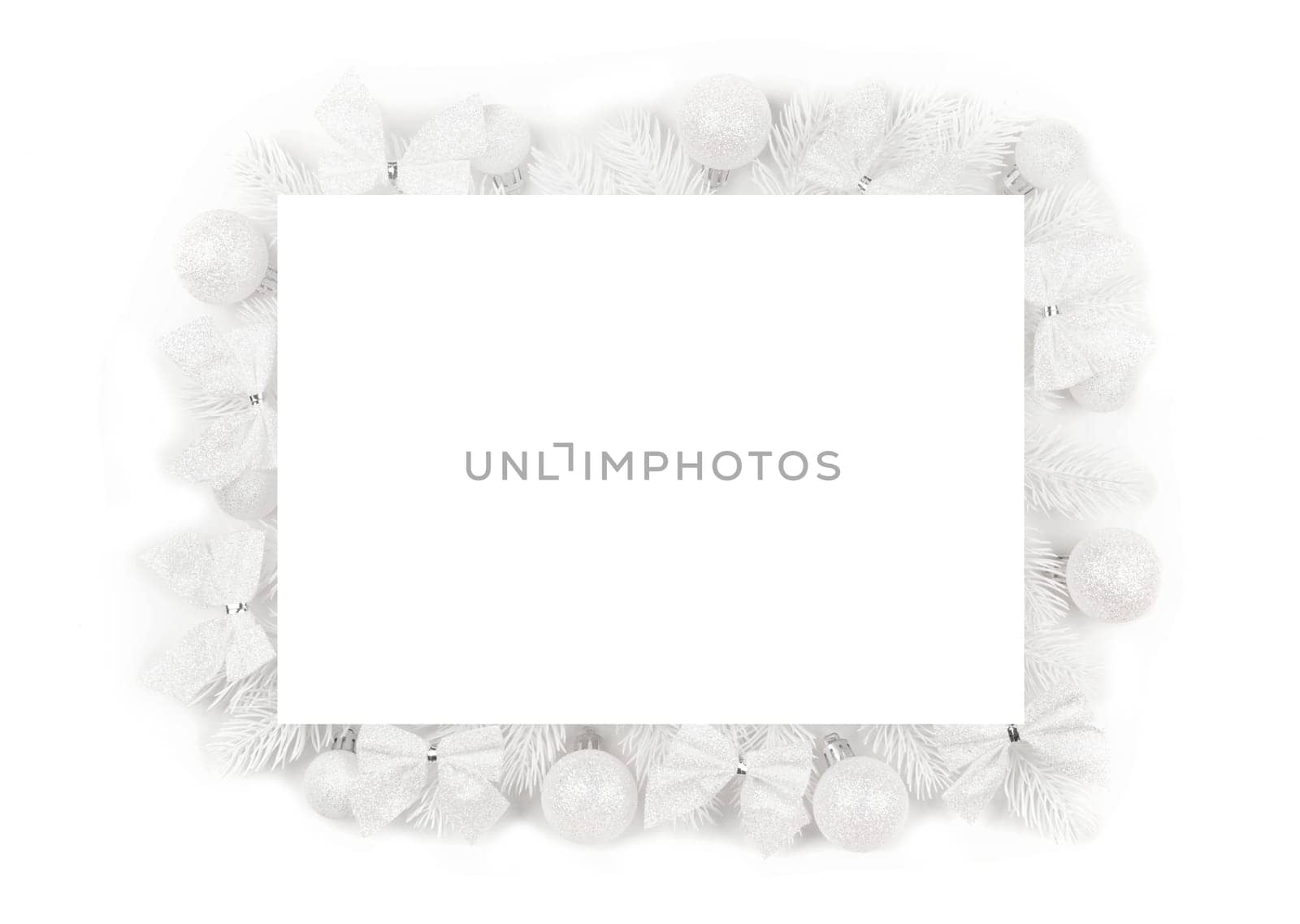 White christmas frame isolated on white