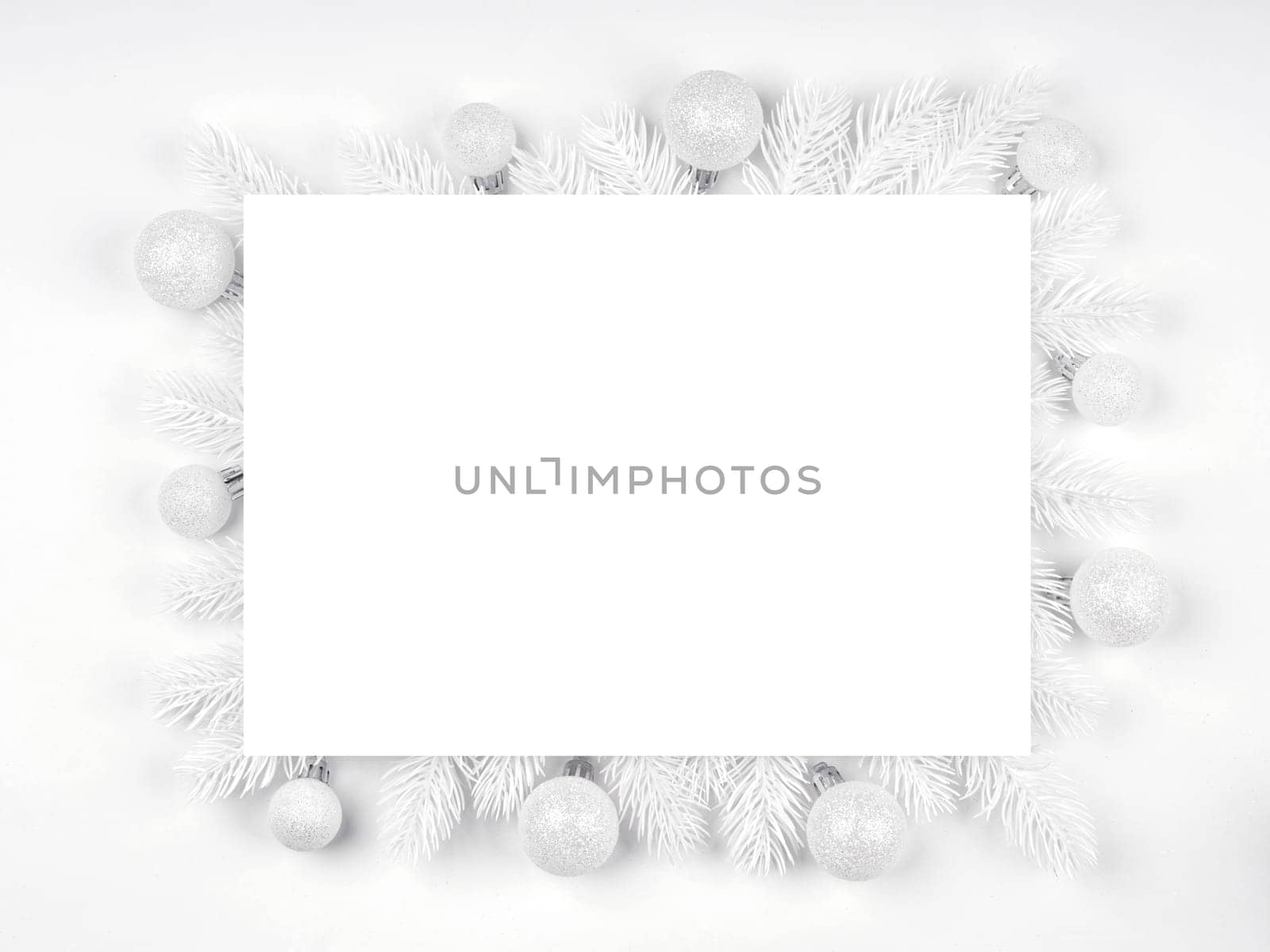 White christmas frame isolated on white