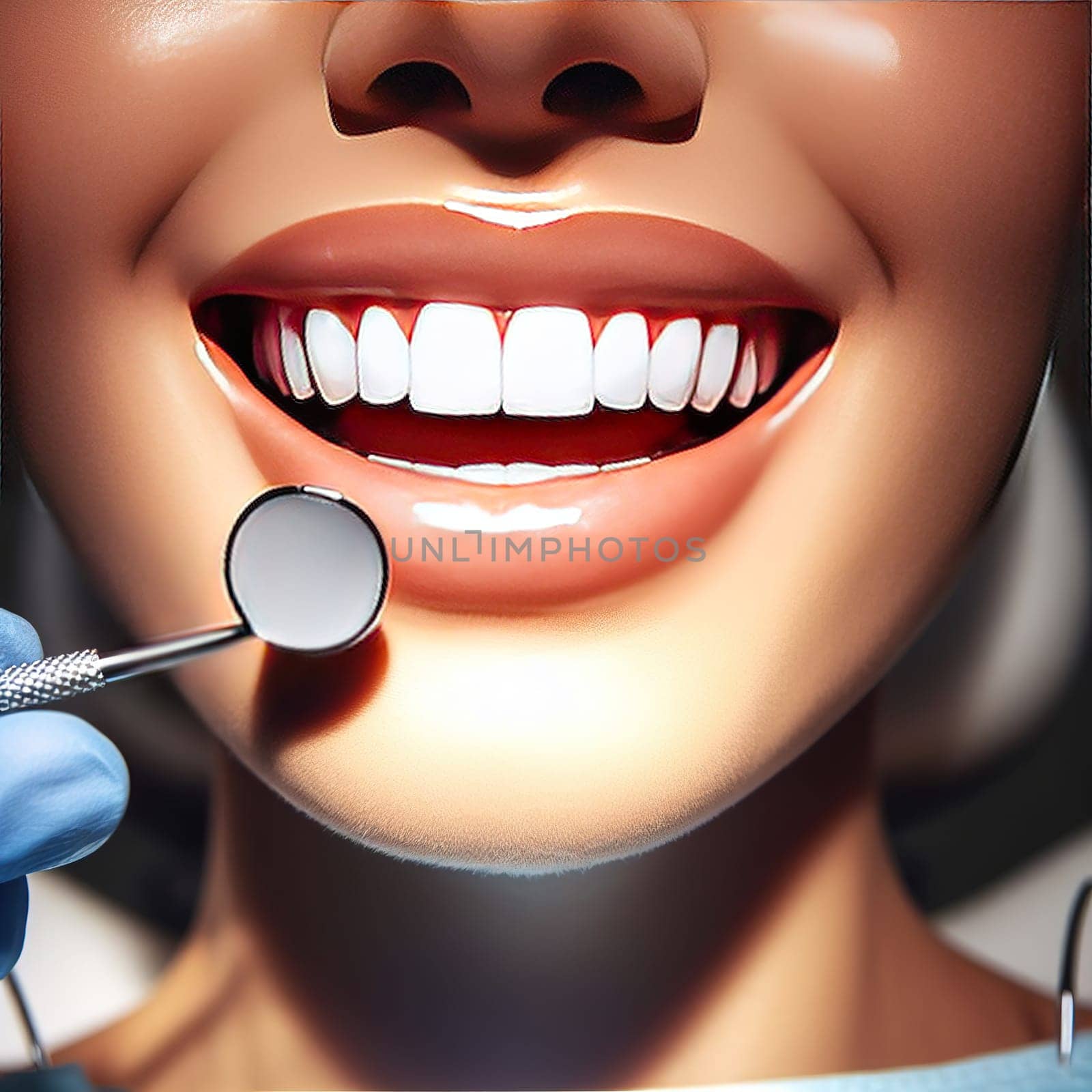 Illustration about healthy teeth. Generative AI by gordiza