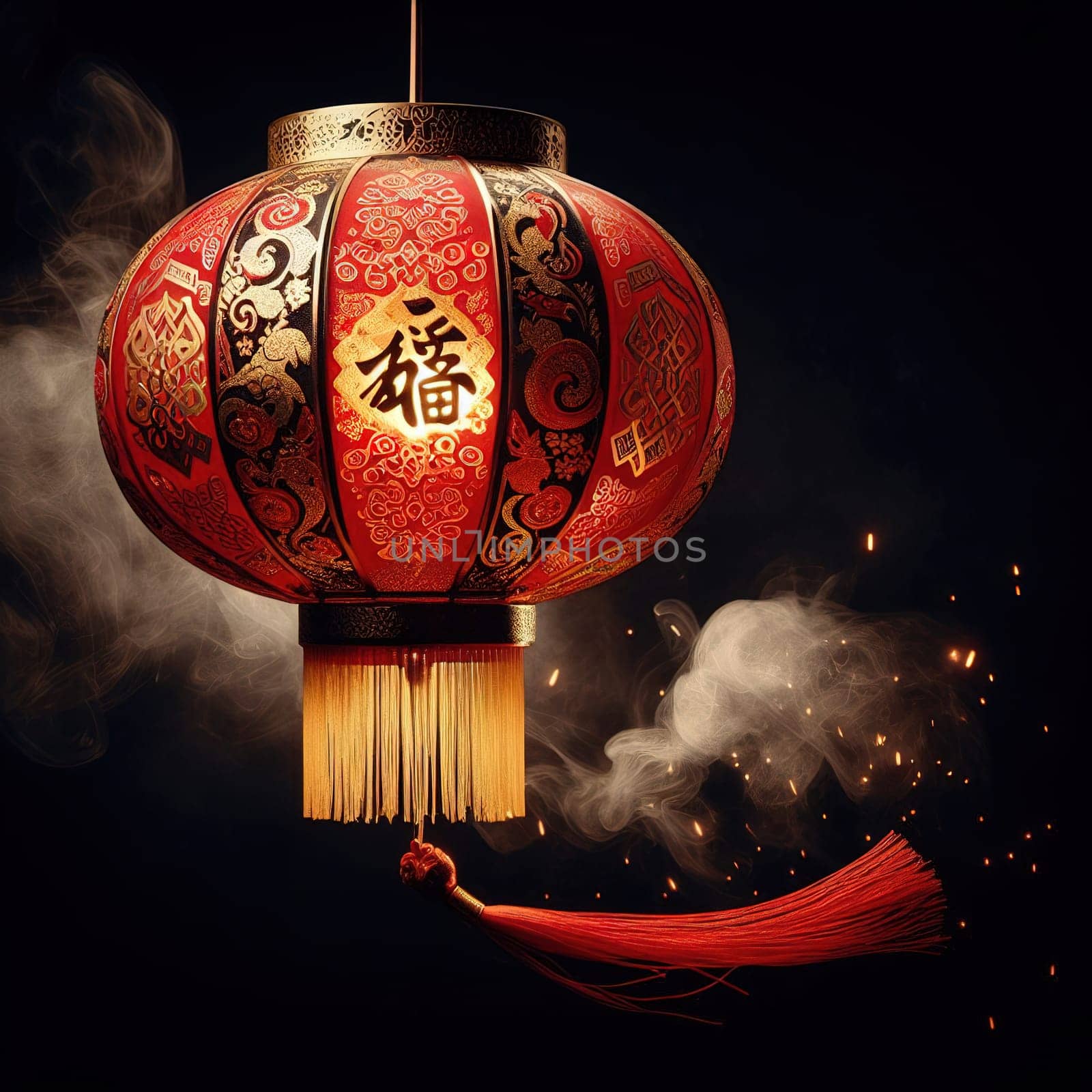 Beautiful illustration for Chinese New Year. Generative AI. High quality illustration