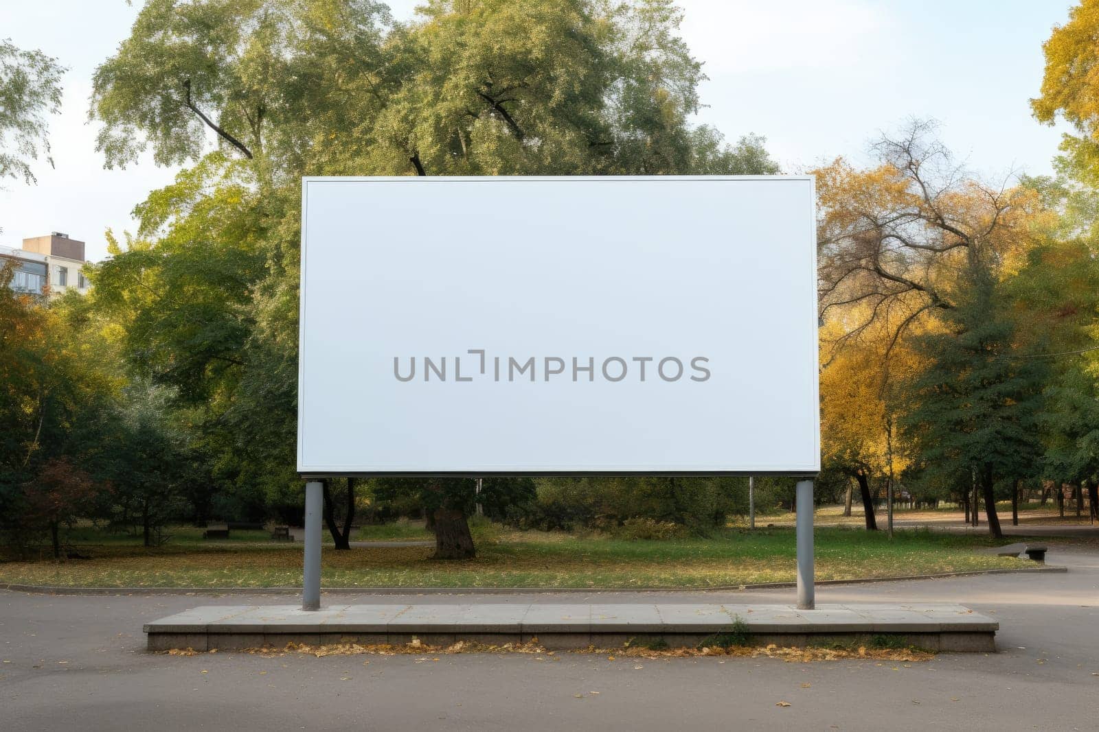 Mock up Corporate branding billboard. isolate background. Generative AI by itchaznong