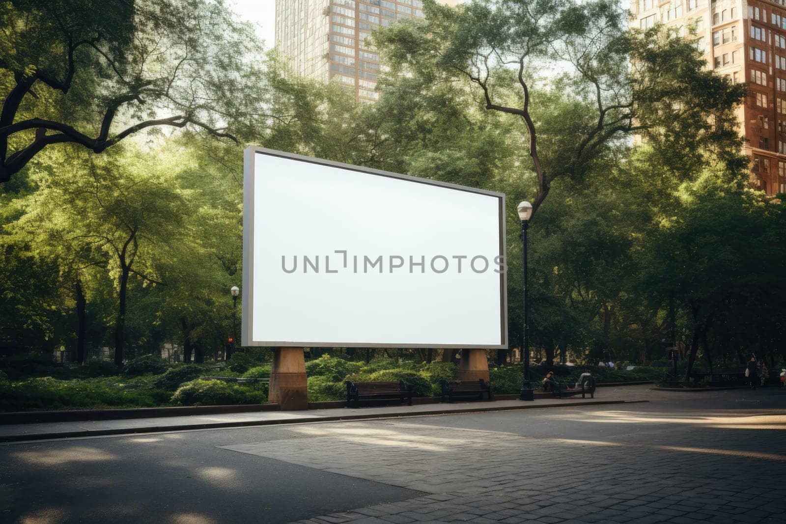 Mock up Corporate branding billboard. isolate background. Generative AI by itchaznong