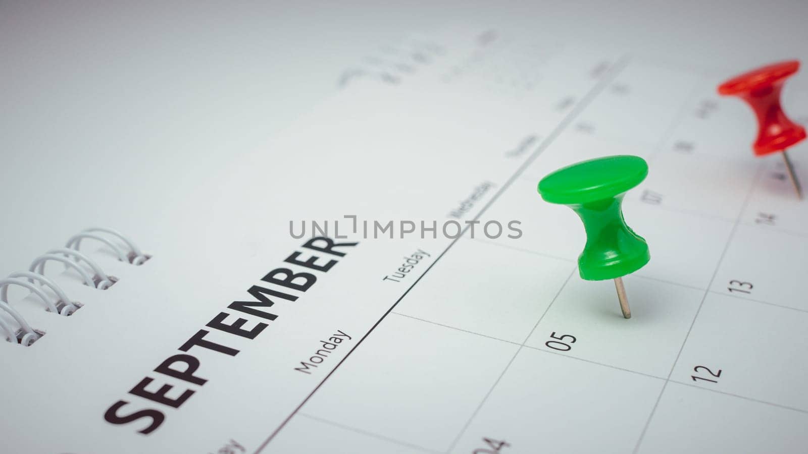 Pinning to the calendar It represents appointments, meeting reminders, planning for business meetings and travel planning concepts. by Unimages2527