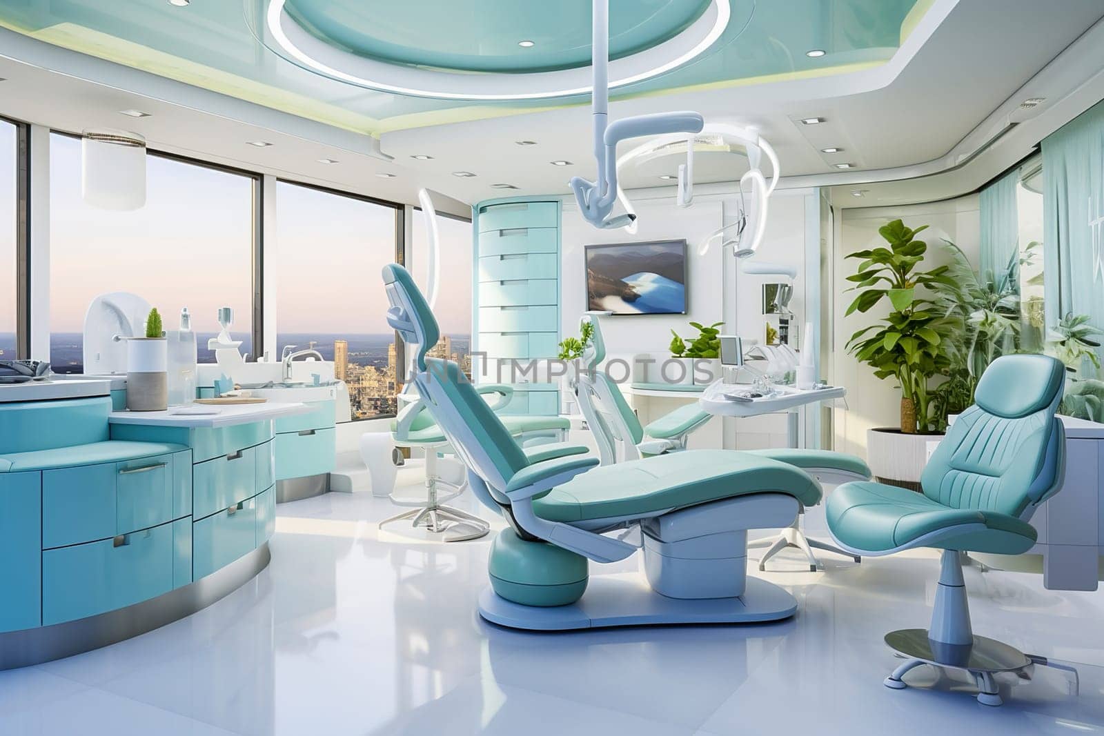 Modern interior of a dental office. High quality photo