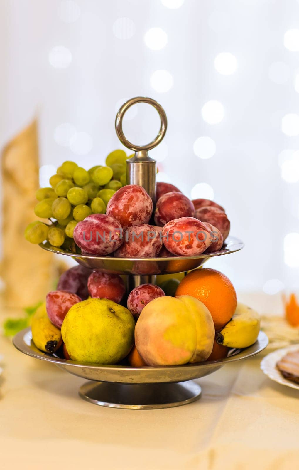 Fresh fruit party plate. dish for the festive table