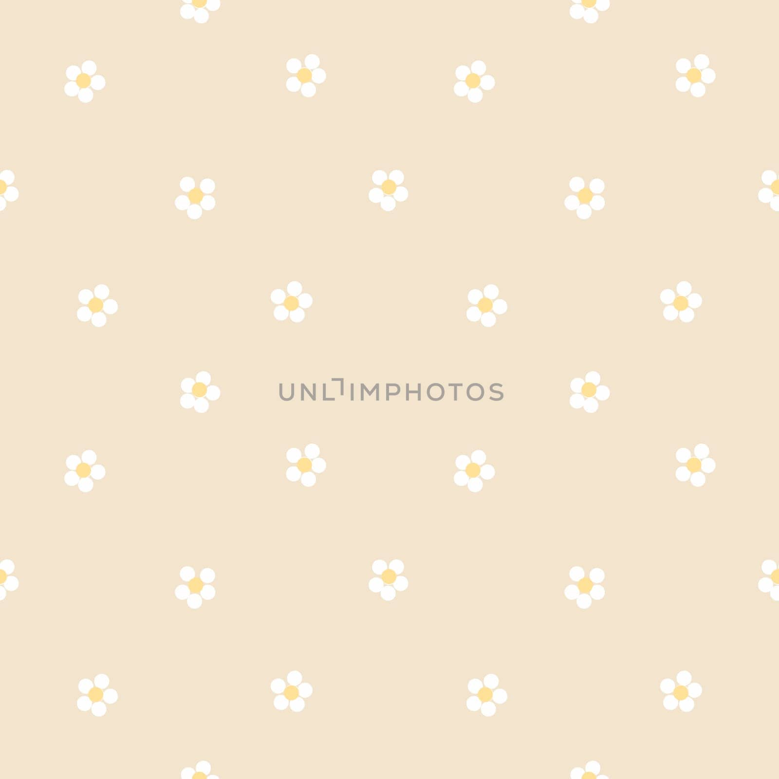 cute daisy pattern on a beige background. naive style for printing on children's textiles, pajamas, blankets, diapers, backpacks. High quality photo