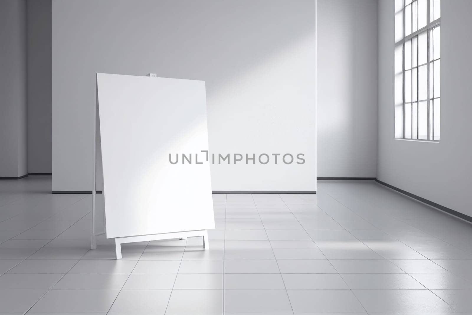 White blank paper with shadow. Templates for presentation of design like flyer, cover, poster. mock up design template. , Generative AI