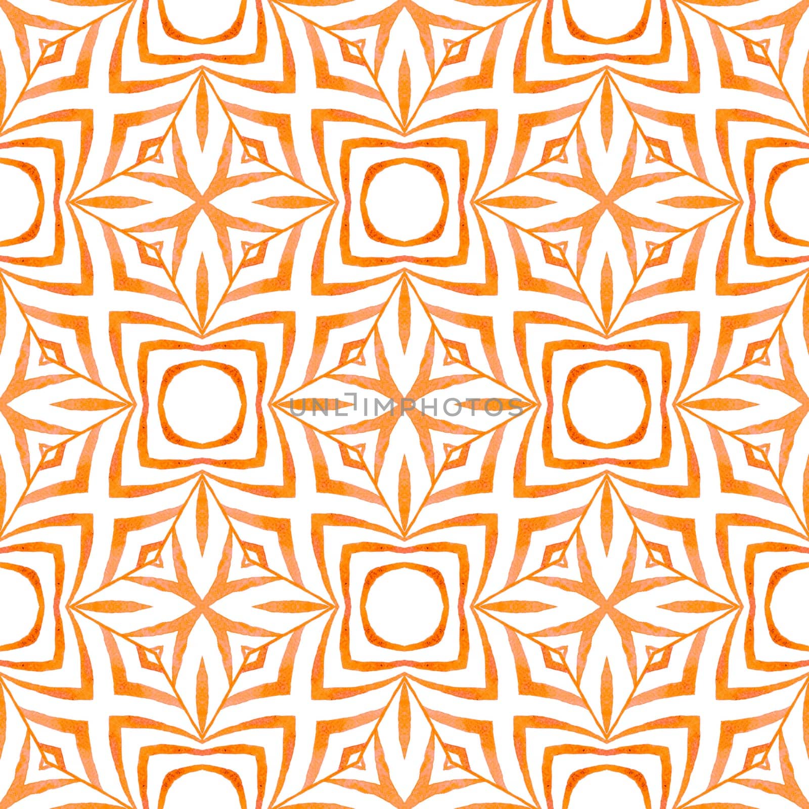 Tiled watercolor background. Orange incredible by beginagain