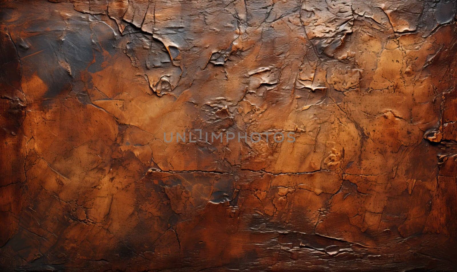 Abstract dark brown color leather skin natural background by Fischeron