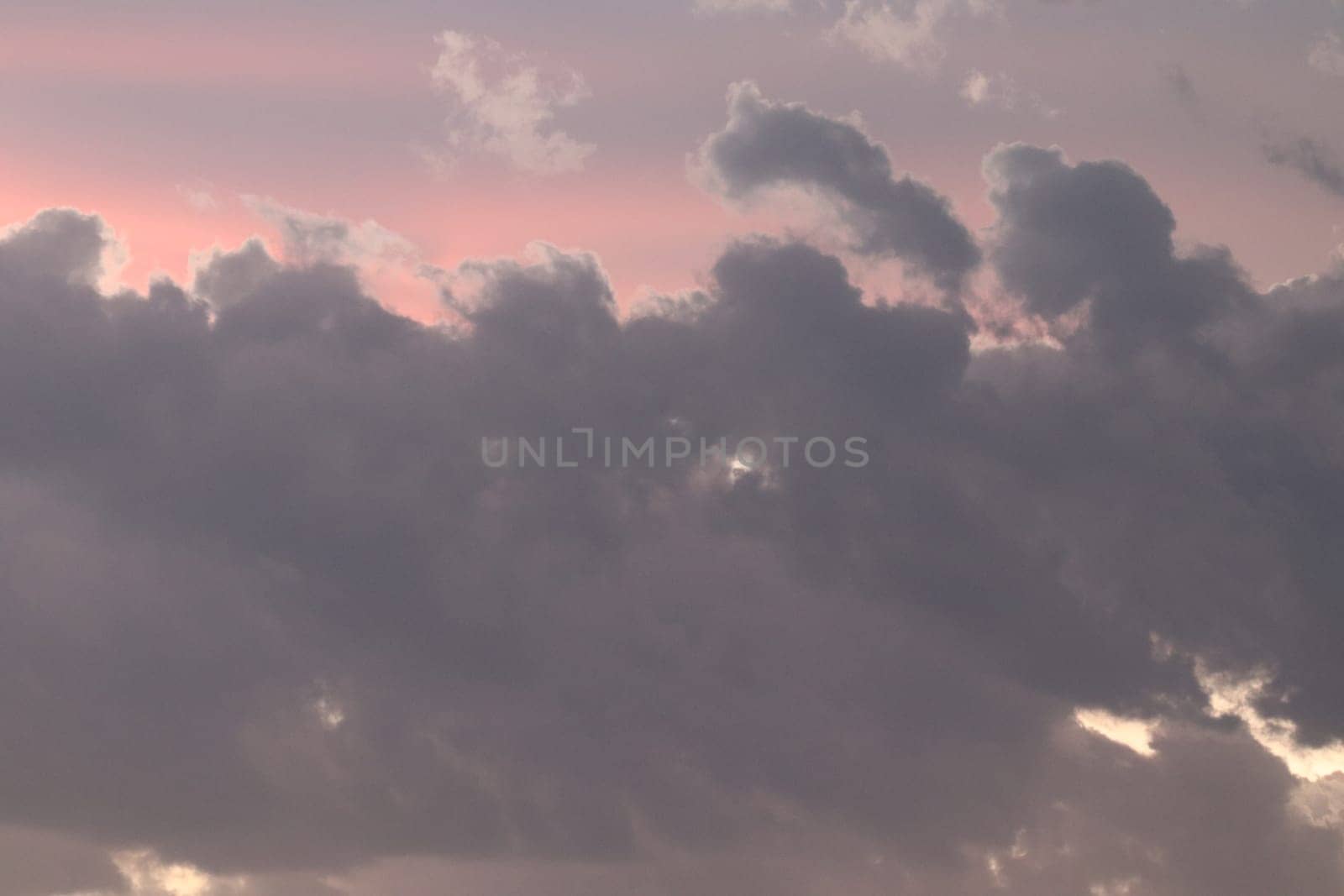 Pink, Black and white dramatic sunset sky line . High quality photo