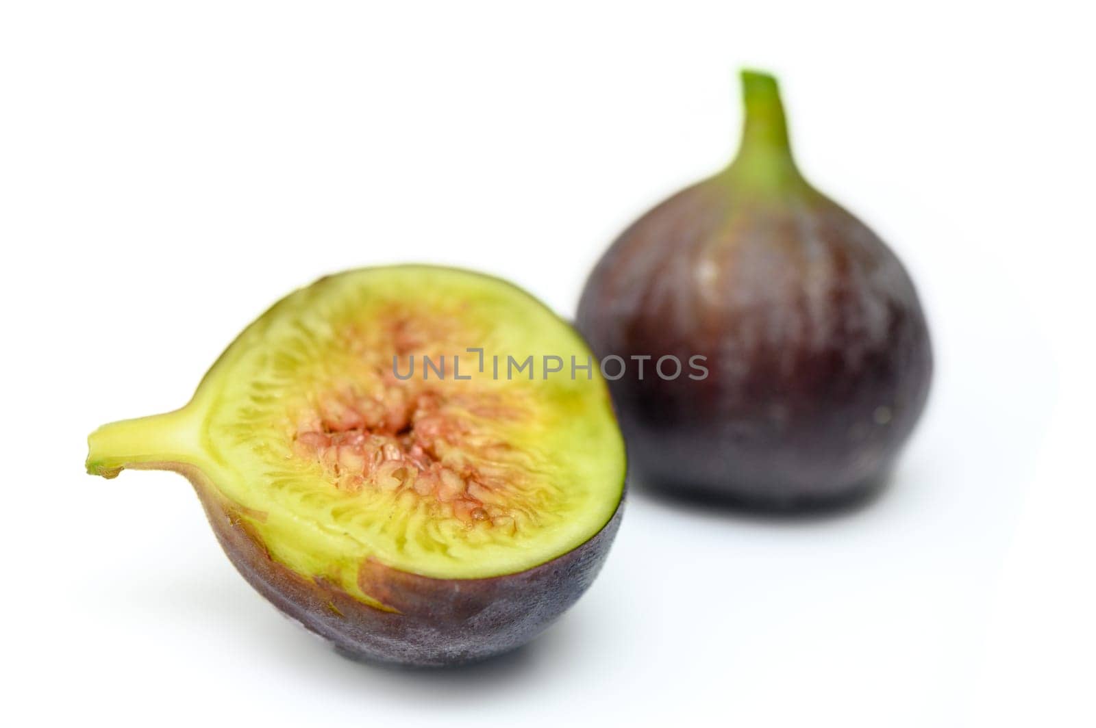 fresh appetizing figs on white background 1