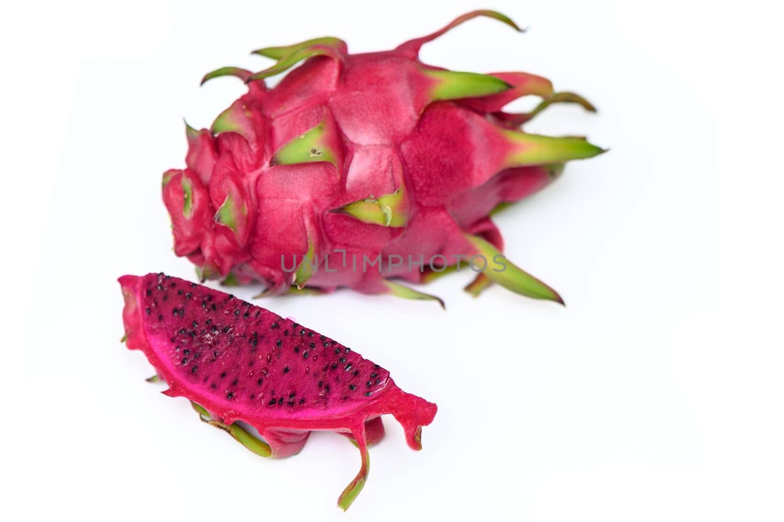 fresh red dragon fruit - pitahaya on white background 9 by Mixa74