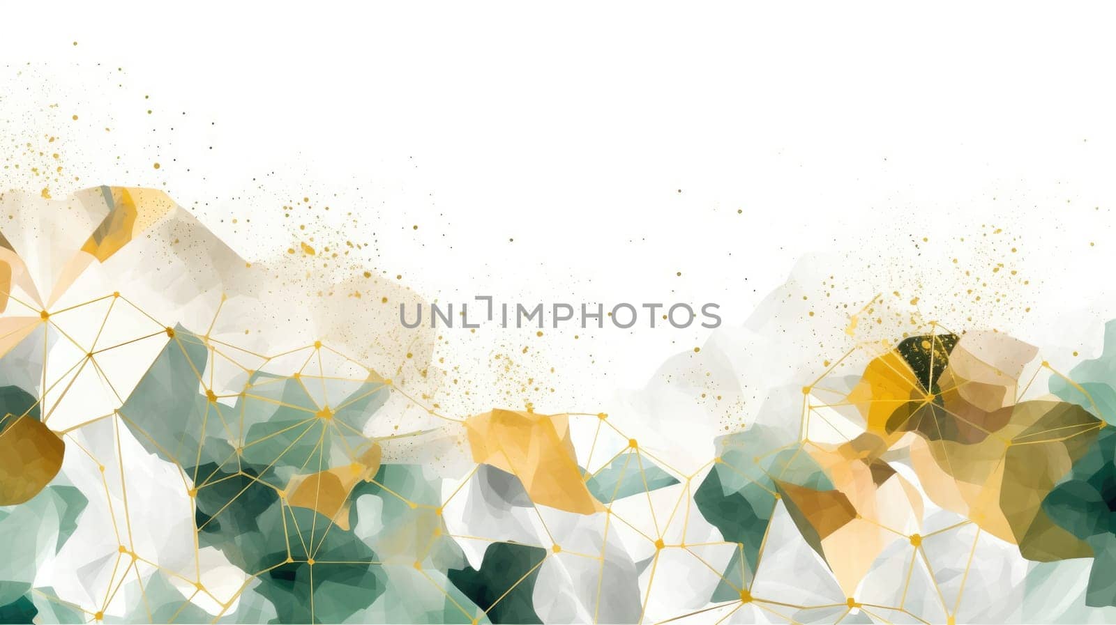 Watercolor abstract design for background of wedding or buzzy social media banner on white background generative AI