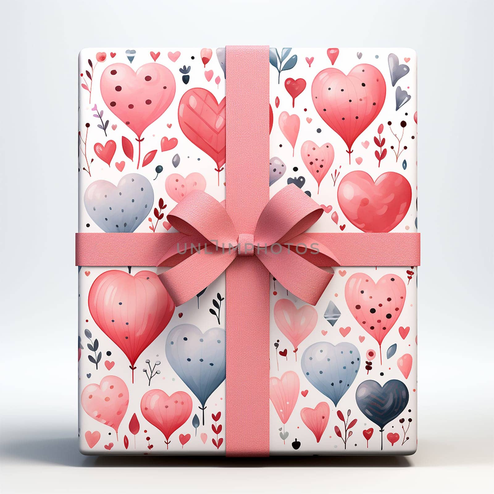 Valentine's day design. Realistic 3d pink gifts boxes. Open gift box full of decorative festive object. Holiday banner, web poster, flyer, stylish brochure, greeting card, cover. Romantic background Valentine's Day concept Copy space