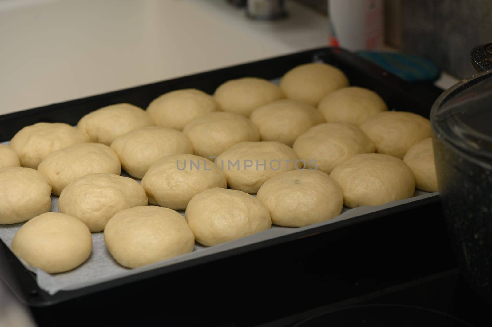 bun blanks on a baking sheet 1