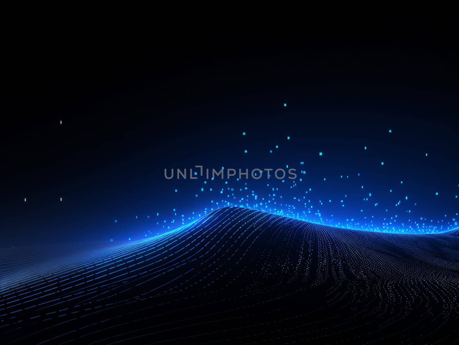 Abstract sci-fi blue background, concept of digital future., AI by but_photo