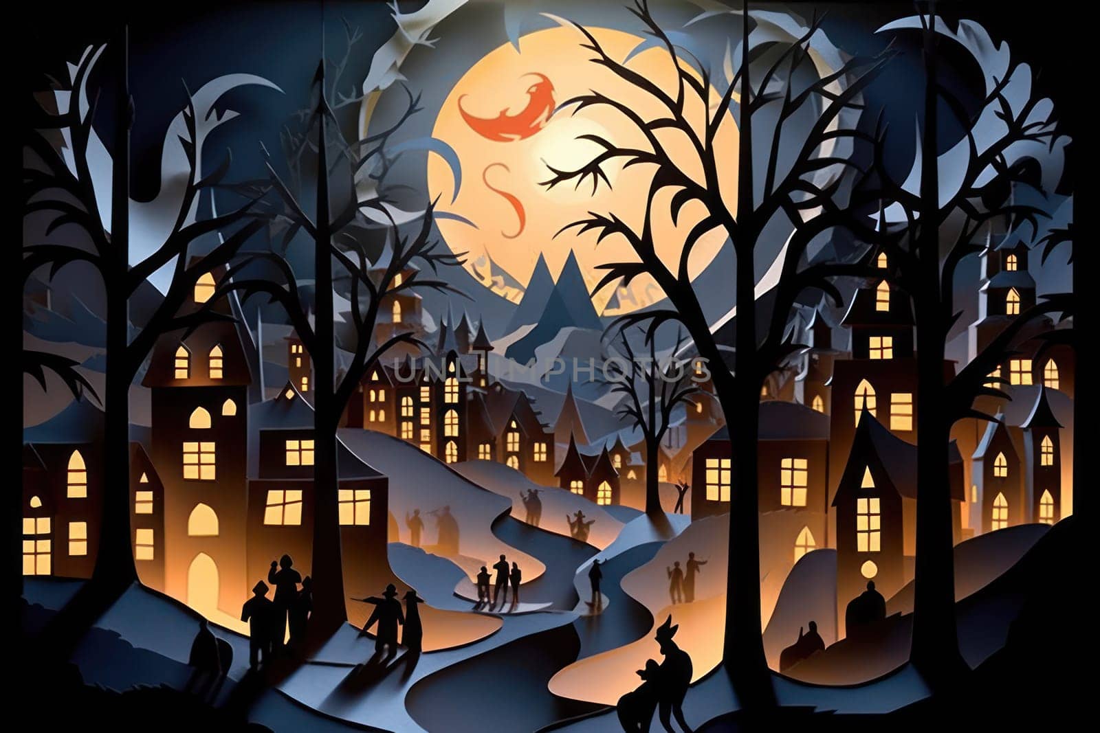 A captivating portrayal of the winter charm, focusing on the creation of cozy and welcoming visuals using the soft glow of candles or lanterns against the snowy backdrop.