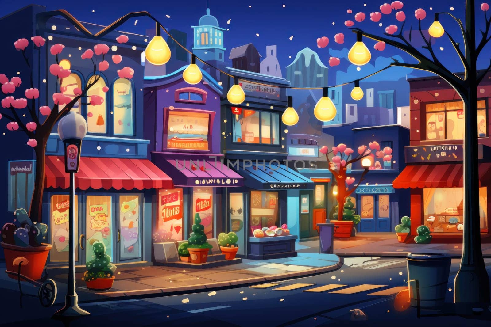 An enchanting portrayal of the holiday season, featuring the dazzling brilliance of Christmas lights, ornaments, and festive adornments that transform towns and neighborhoods into magical wonderlands.
