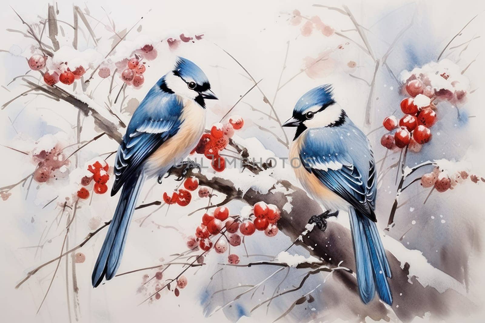 A stunning portrayal of winter's avian beauty, showcasing the artful photography of birds like cardinals, chickadees, and blue jays set against the pristine canvas of snow.