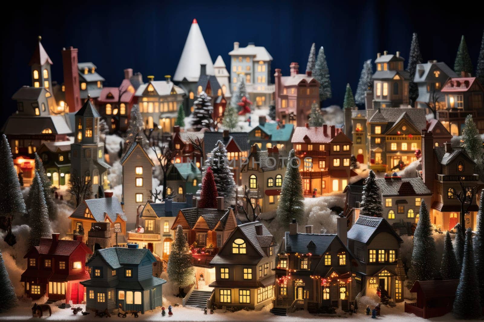 An enchanting portrayal of the holiday season, featuring the dazzling brilliance of Christmas lights, ornaments, and festive adornments that transform towns and neighborhoods into magical wonderlands.