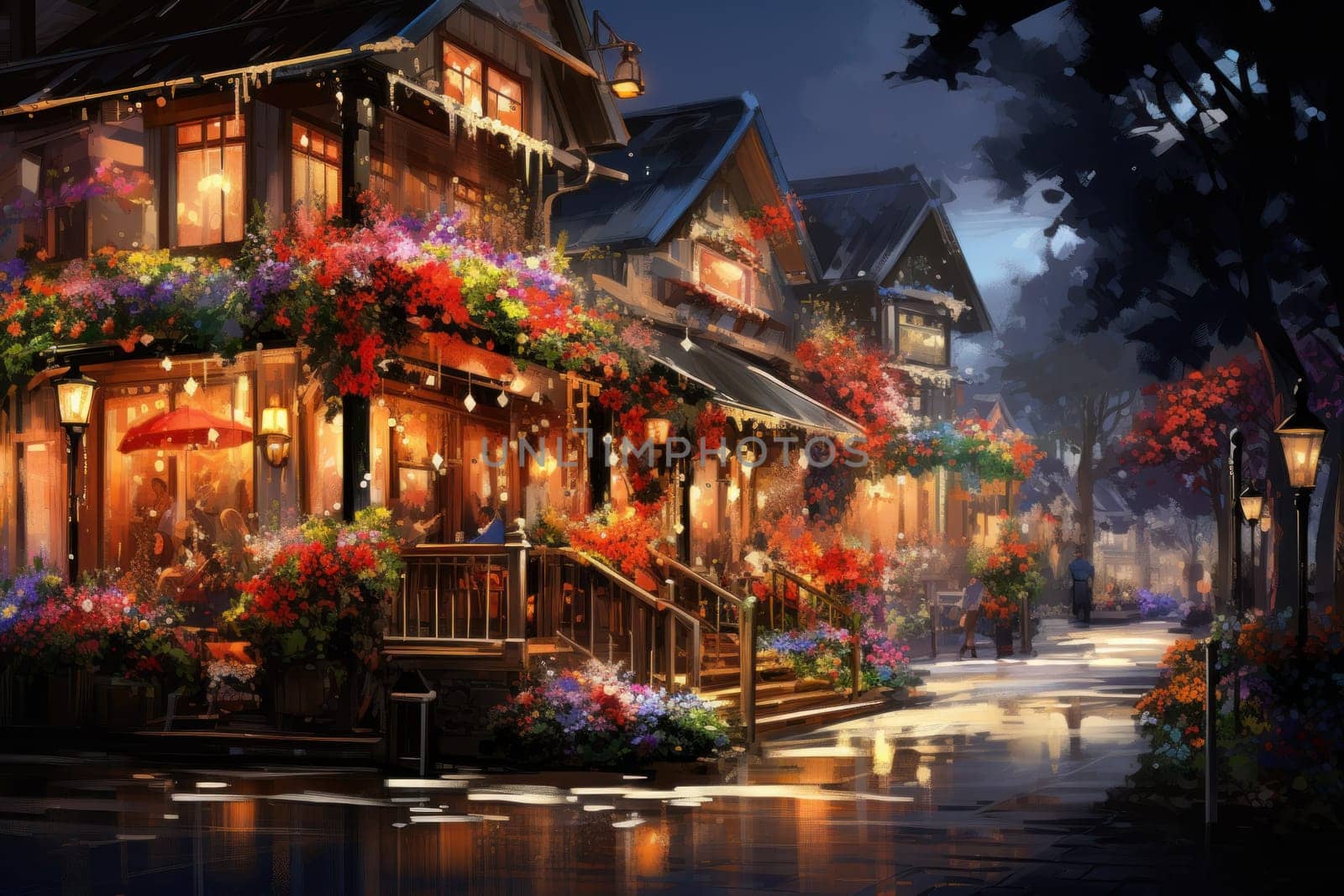An enchanting portrayal of the holiday season, featuring the dazzling brilliance of Christmas lights, ornaments, and festive adornments that transform towns and neighborhoods into magical wonderlands.