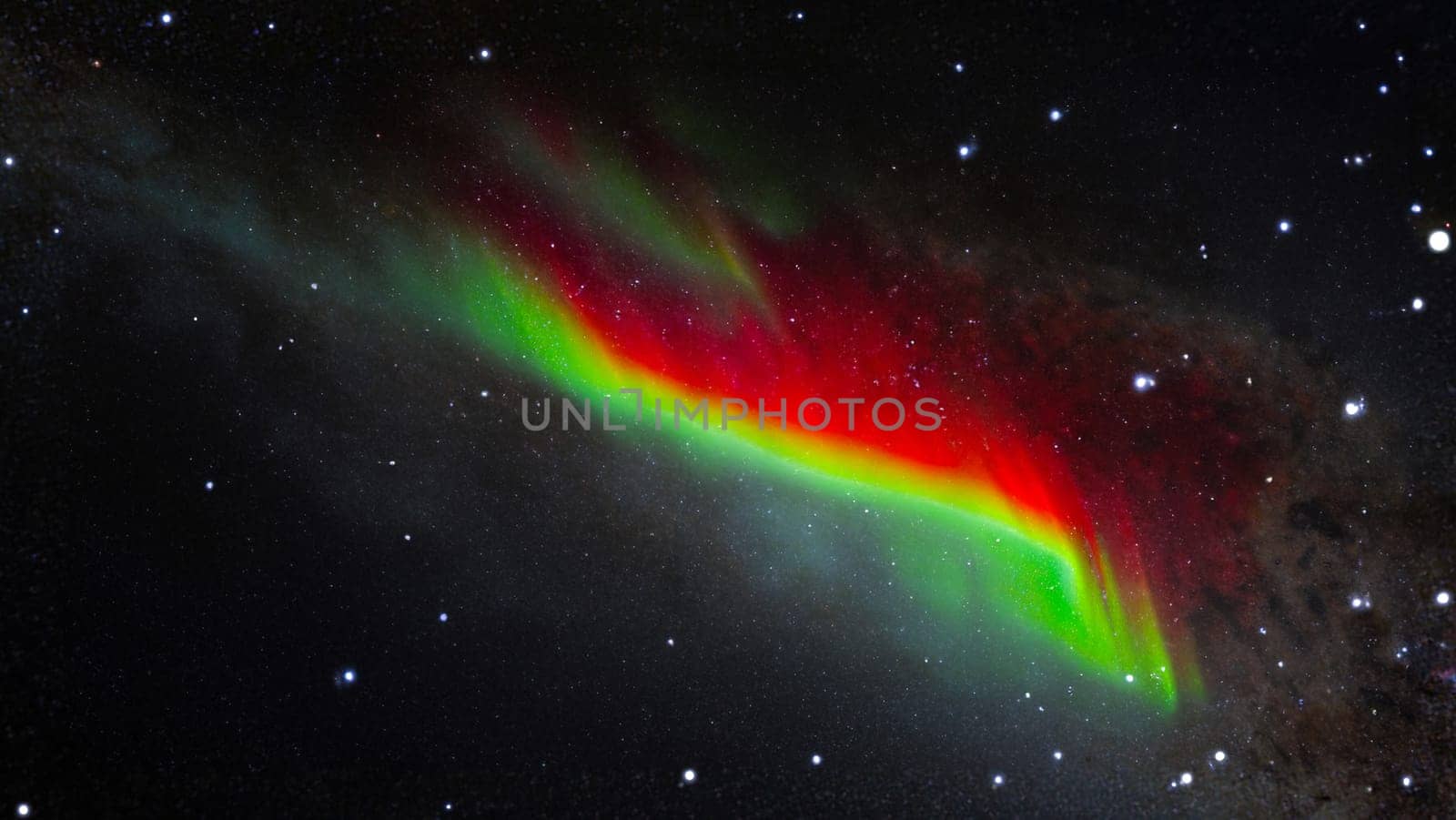 Northern lights in the night sky.Aurora borealis. by yilmazsavaskandag