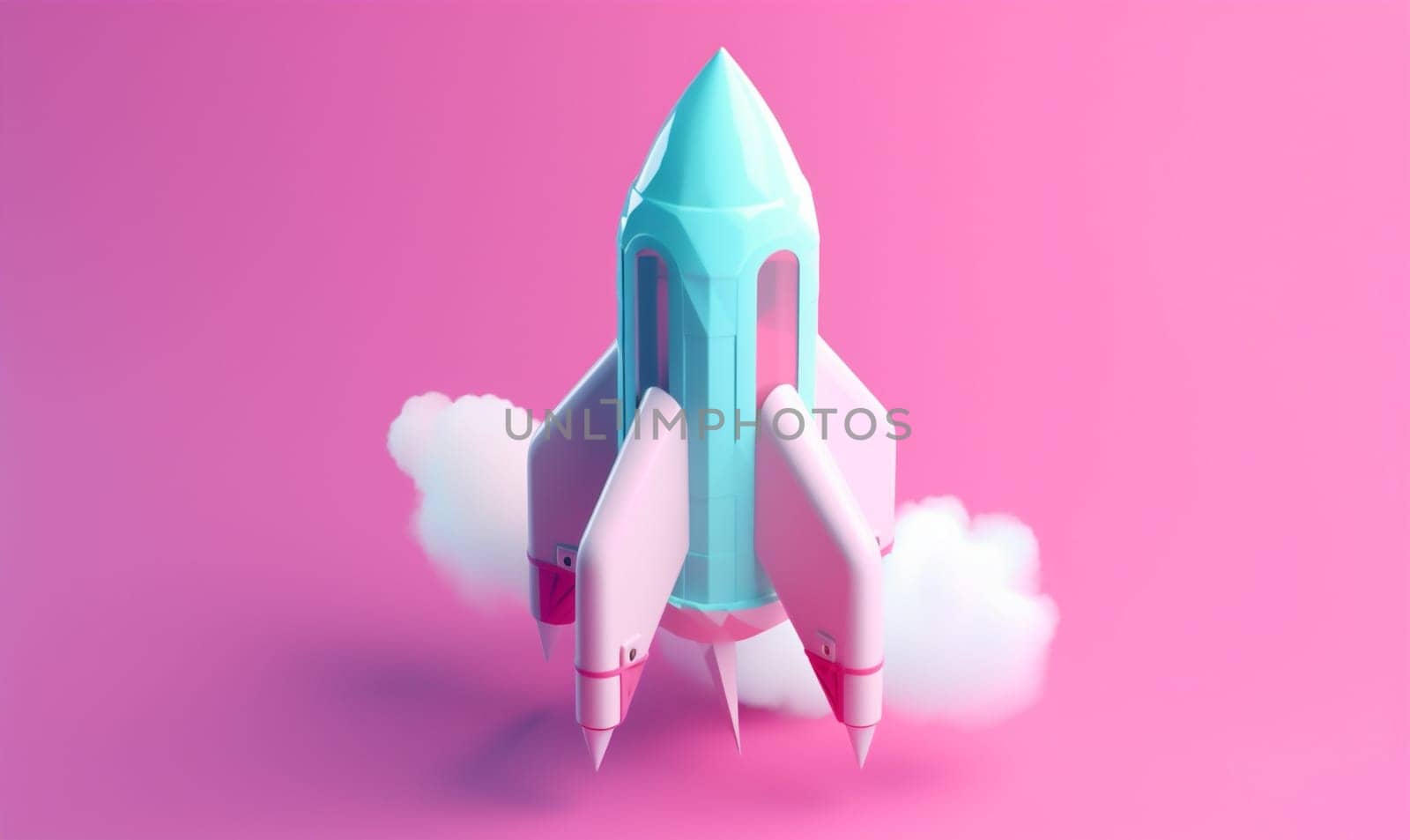 technology startup business launch start space rocket bitcoin spaceship finance. Generative AI. by Vichizh