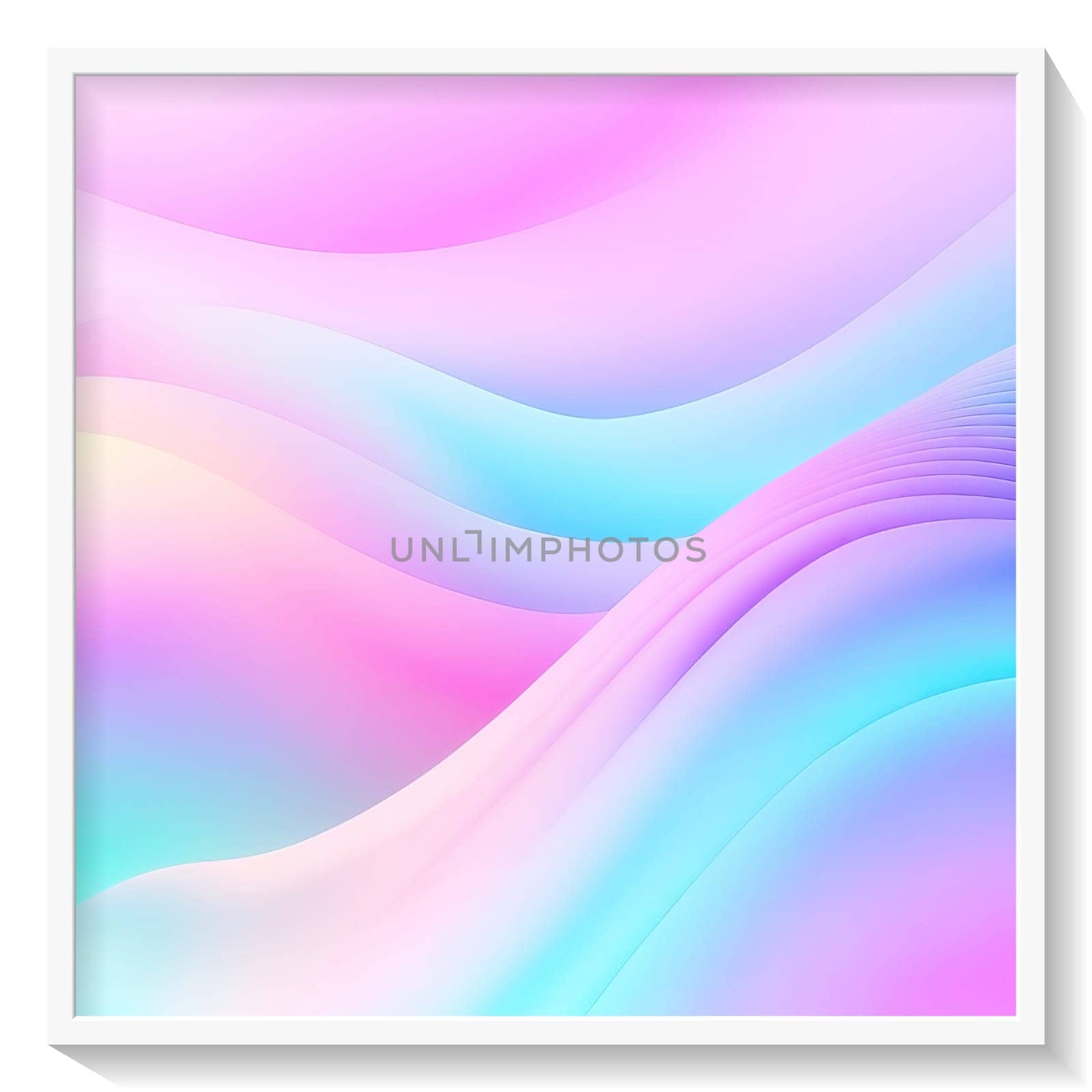 abstract background with smooth wavy lines in pastel rainbow colors. by yilmazsavaskandag