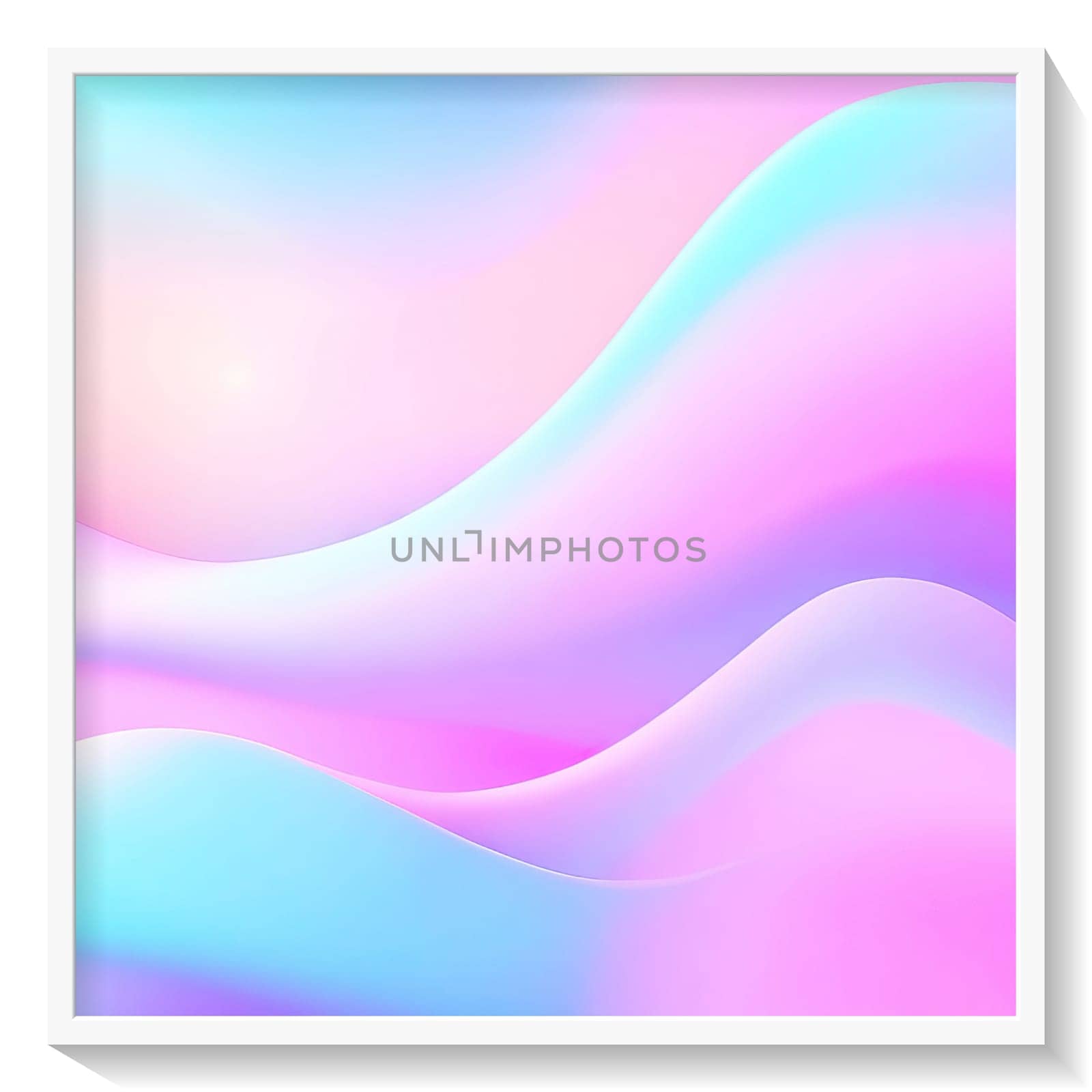 abstract background with smooth wavy lines in pastel rainbow colors. by yilmazsavaskandag