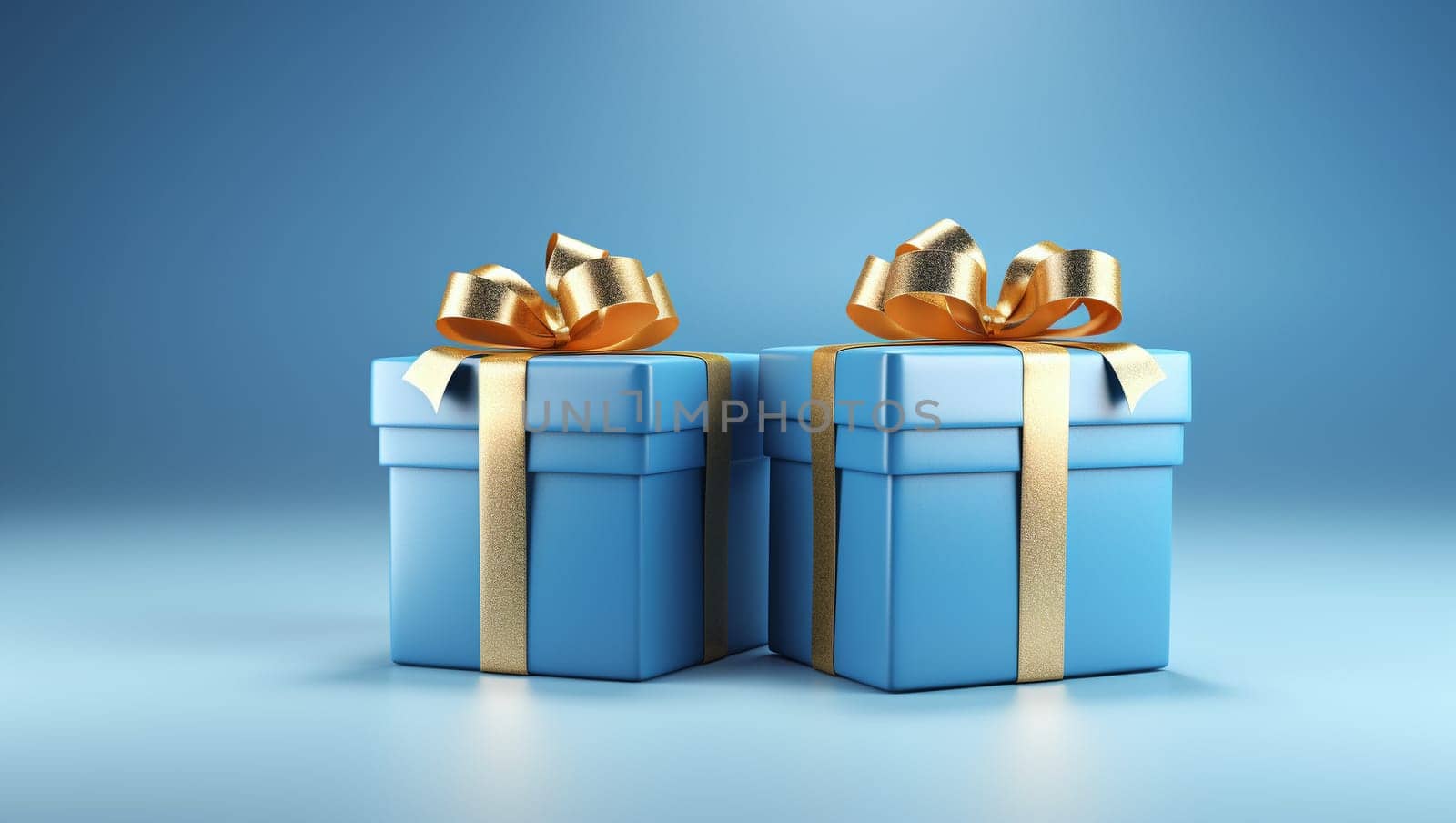 Gifts for the New Year. Christmas and New Year blues background. Gift boxes and pine cones for holiday. by Sneznyj
