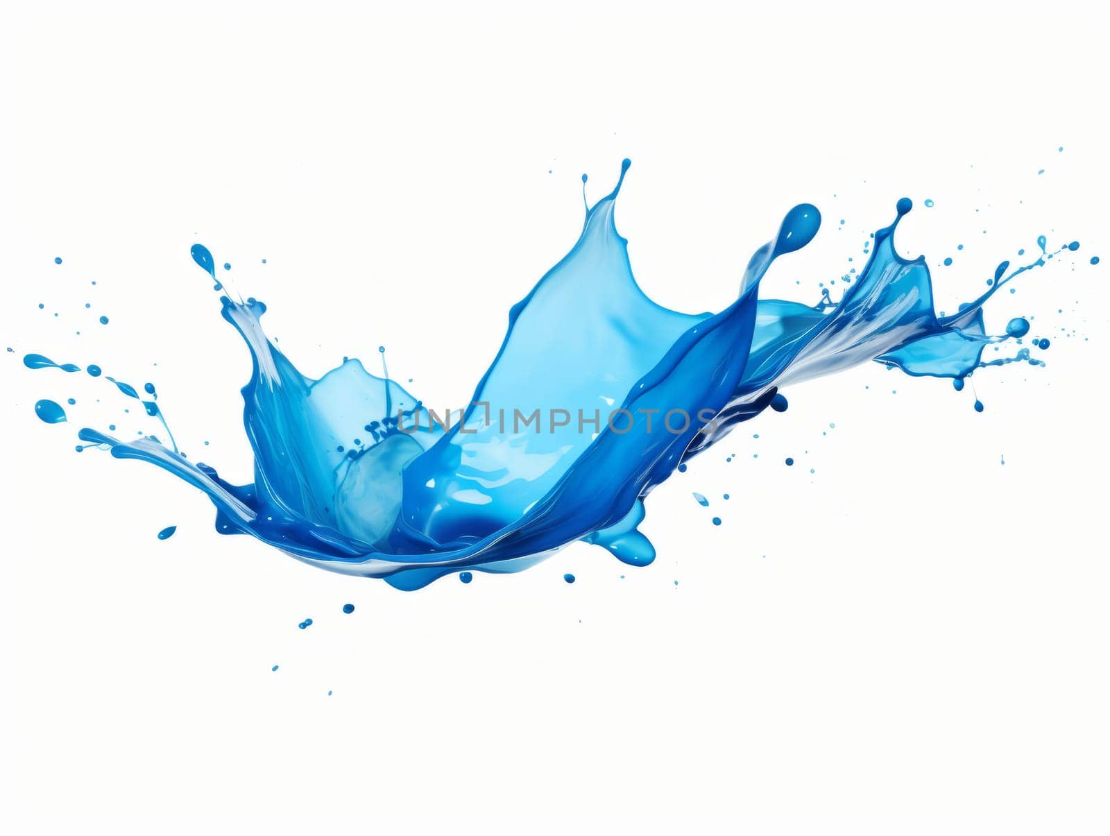 blue paint splash on white background by but_photo