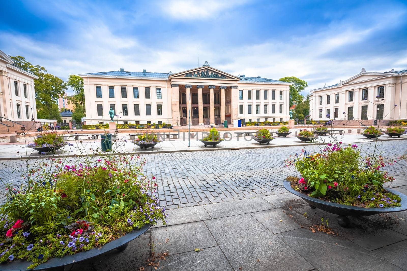 Historic University square in Oslo view by xbrchx