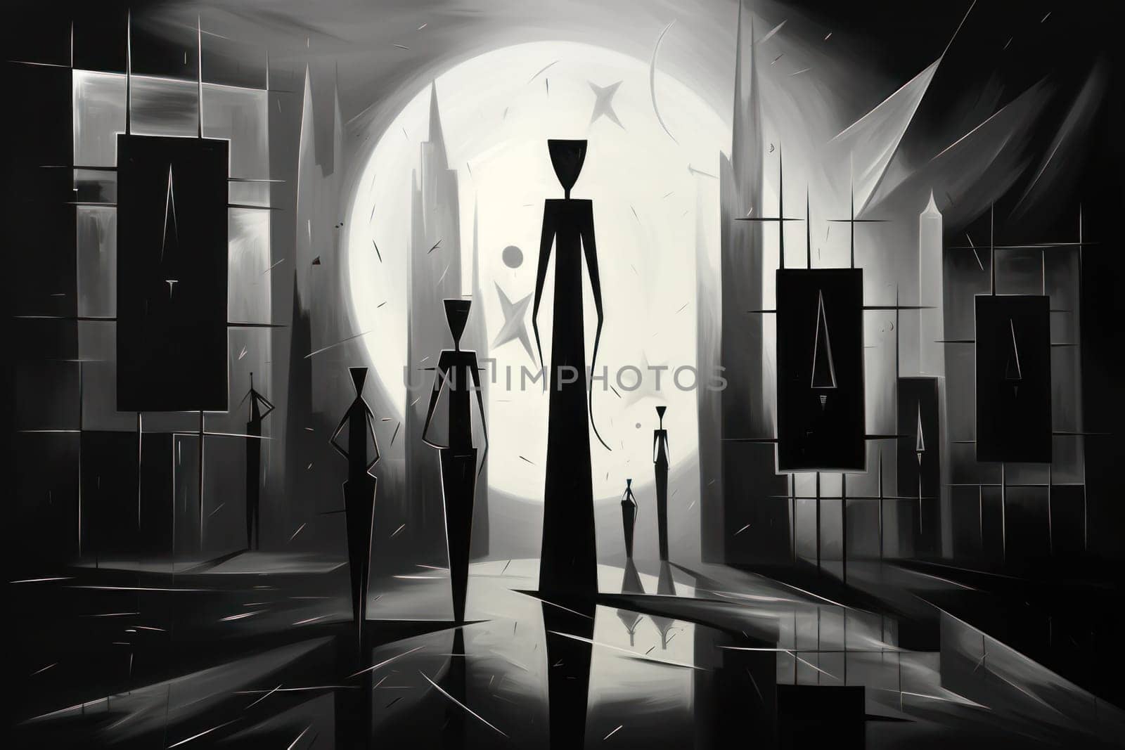 A mesmerizing portrayal of enchanted shadow mirrors, each reflecting tantalizing glimpses of parallel realms and alternate versions of oneself.