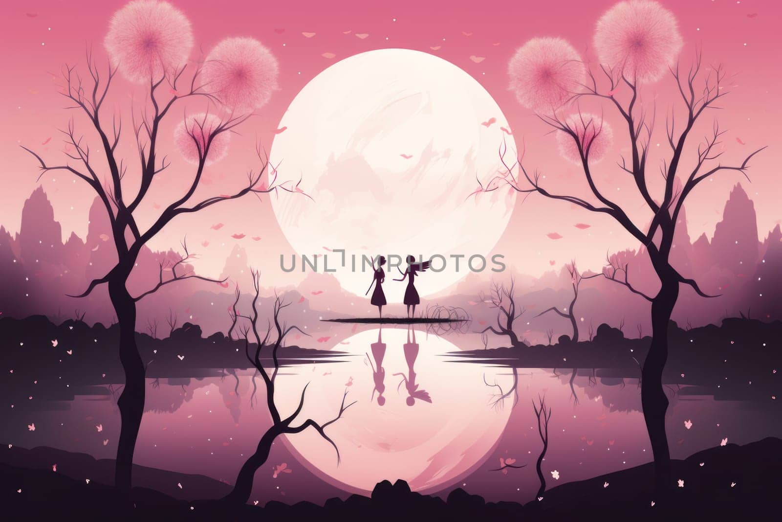 Immerse yourself in the enchanting world of holiday magic with this captivating illustration by a professional visual artist.
