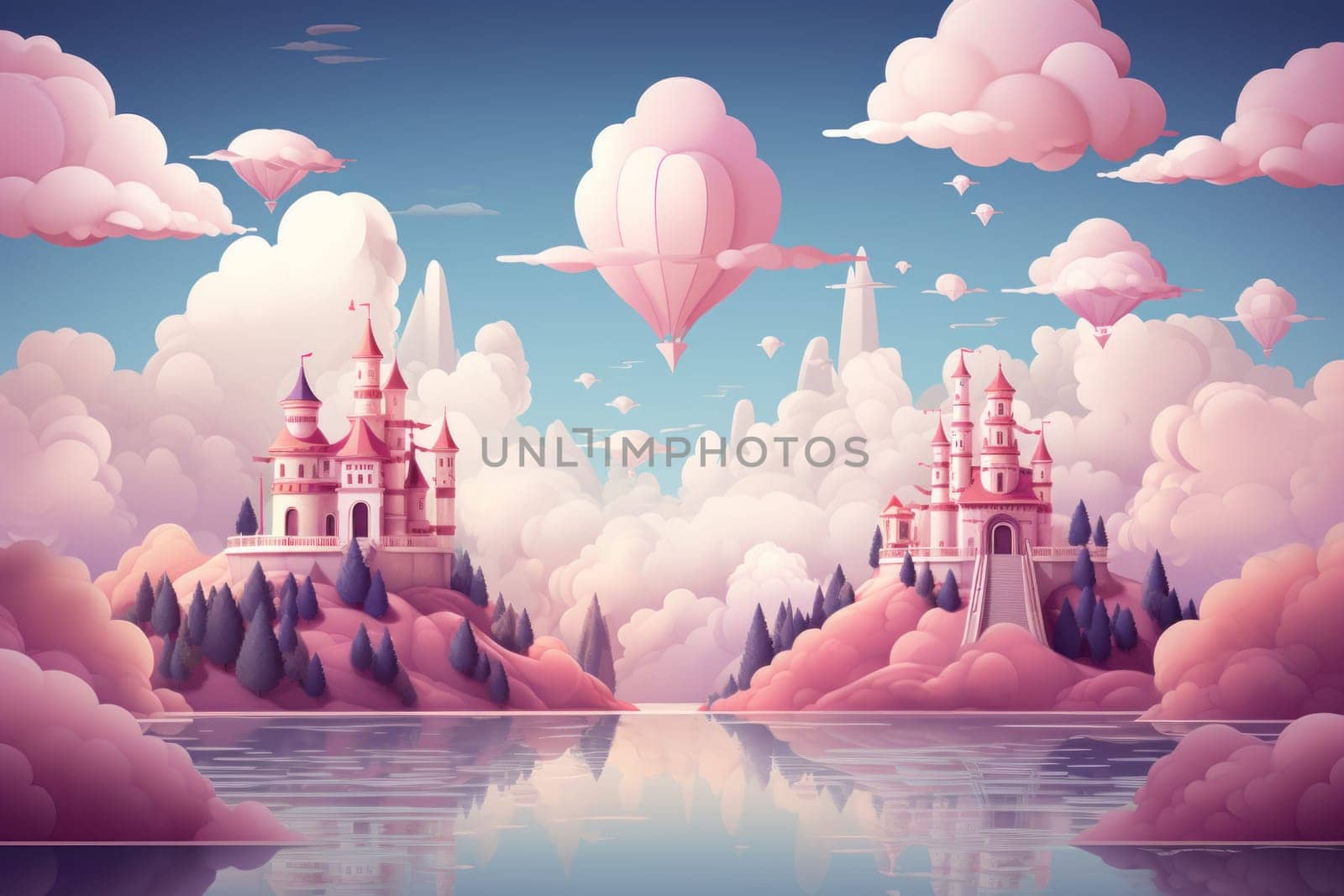 In the realm of fantasy, whimsical cloud castles grace the skies, defying gravity and capturing the imagination of dreamers.