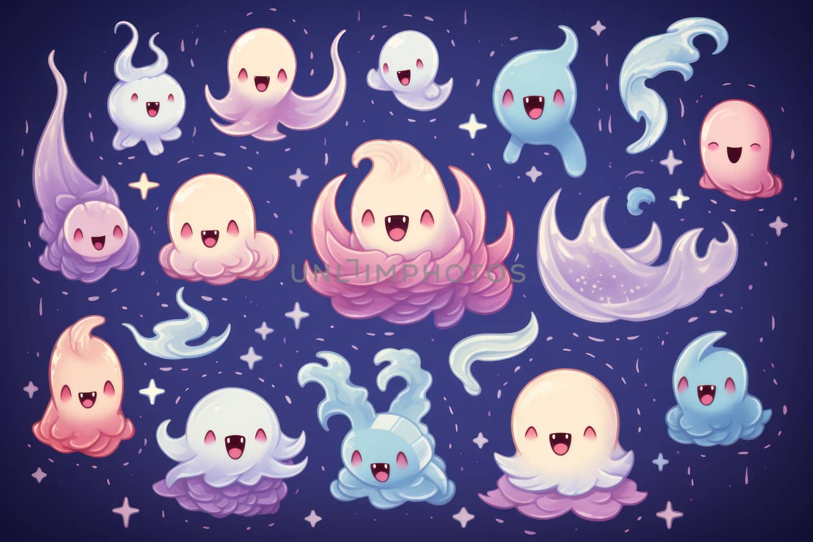A whimsical portrayal of mischievous laughter sprites, their infectious joy and mirth radiating as they frolic through enchanted meadows.