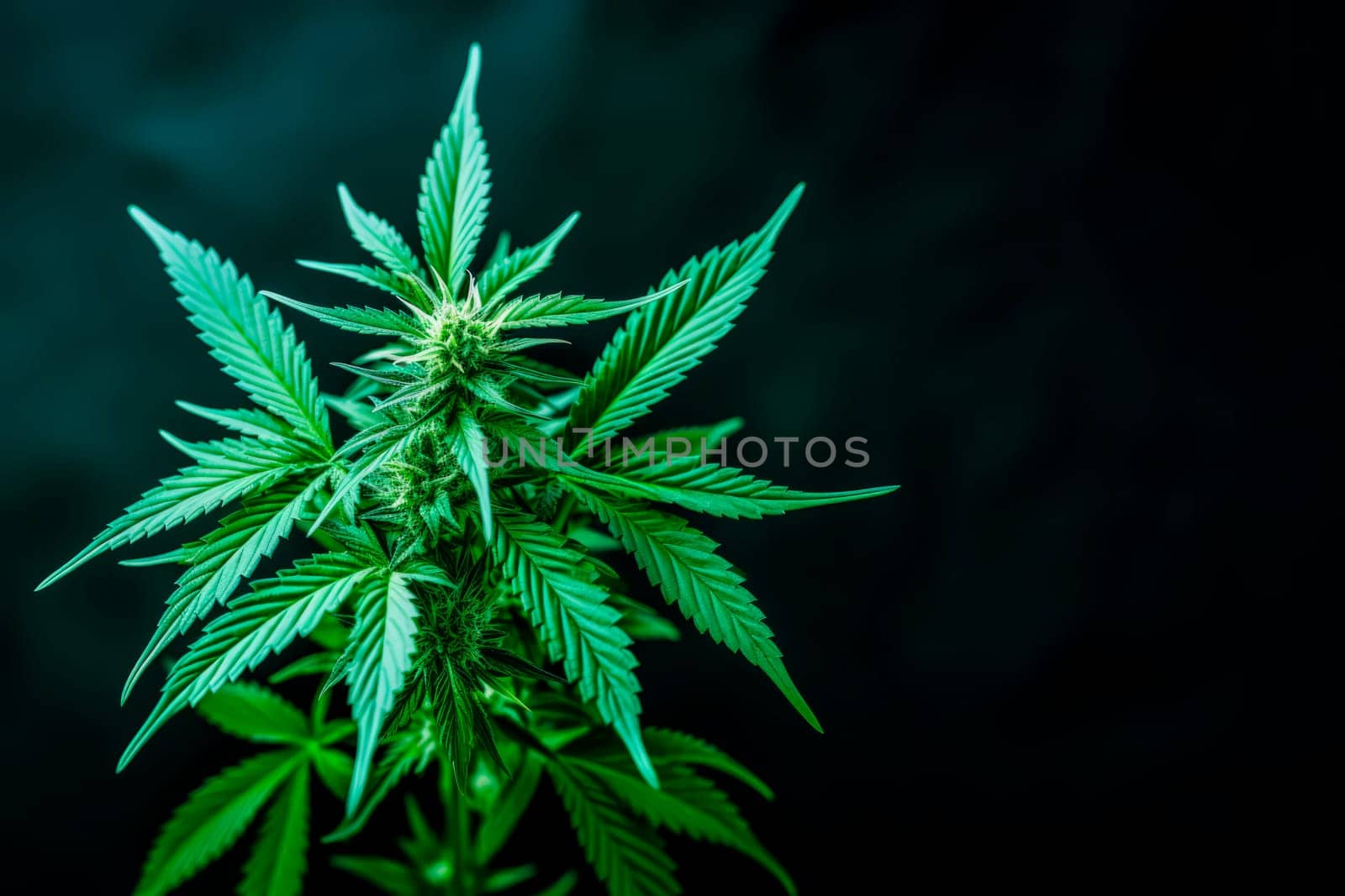 A cannabis leaf on a bright background. Minimalism. by Spirina