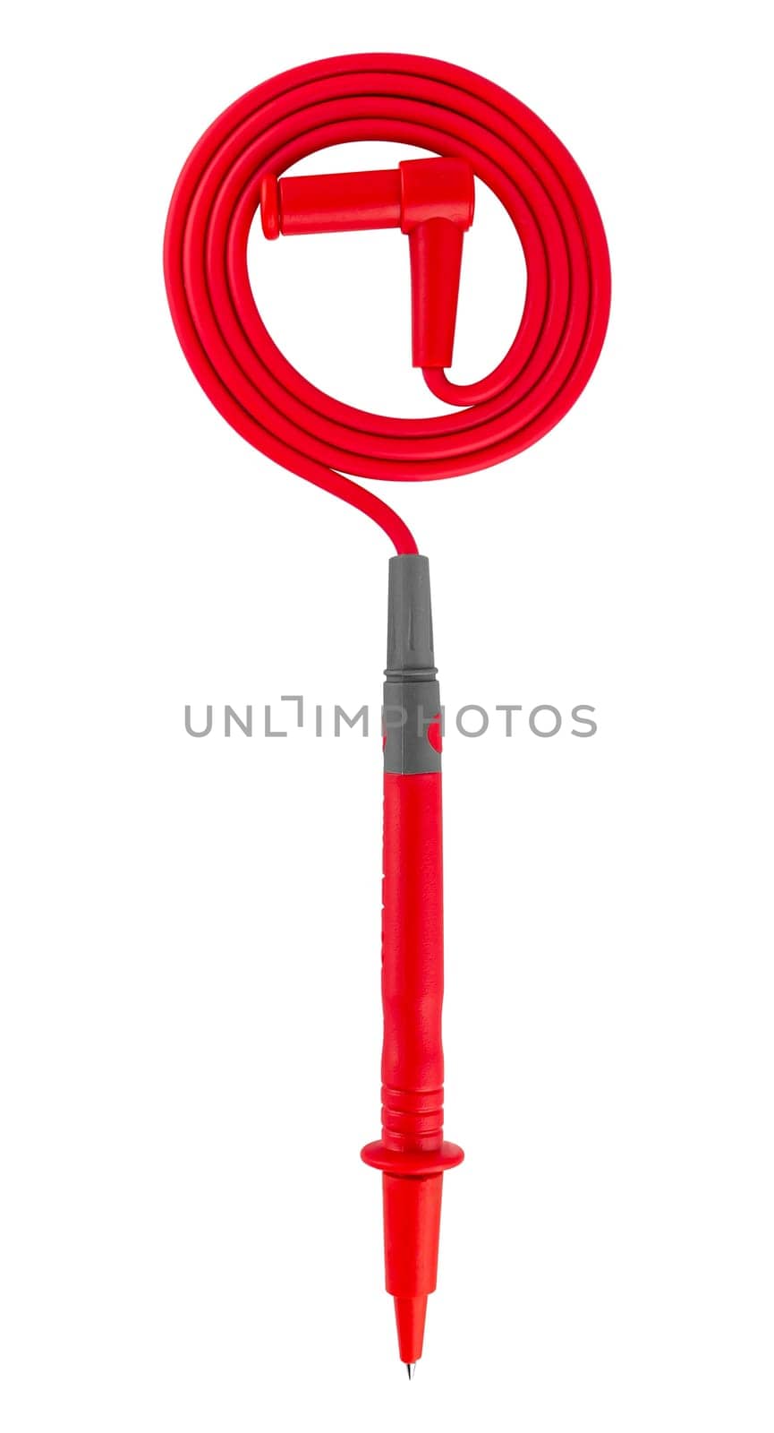 Multimeter probe, insulated, white background by A_A