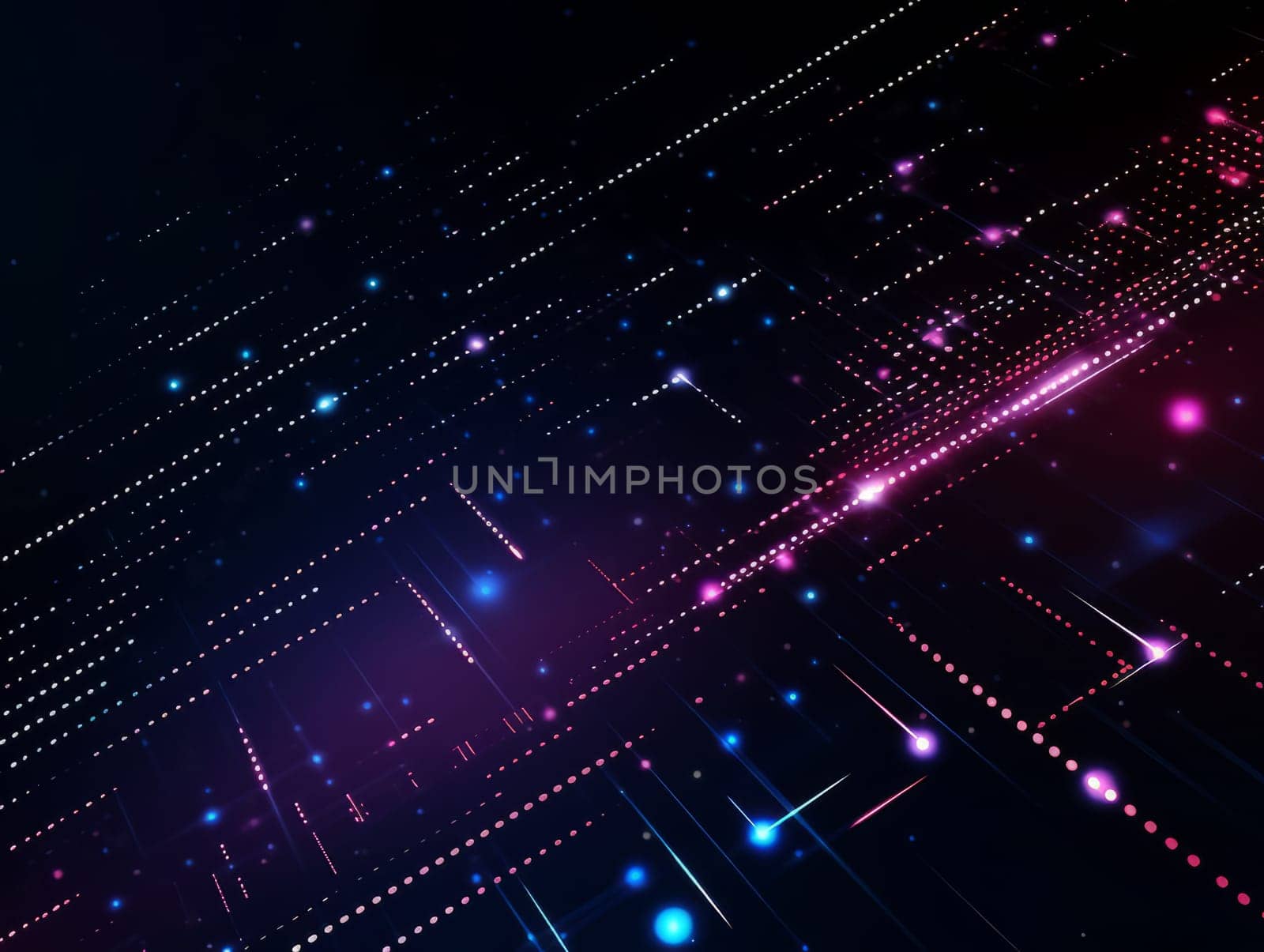 Abstract sci-fi blue and purple background, concept of digital future., AI by but_photo