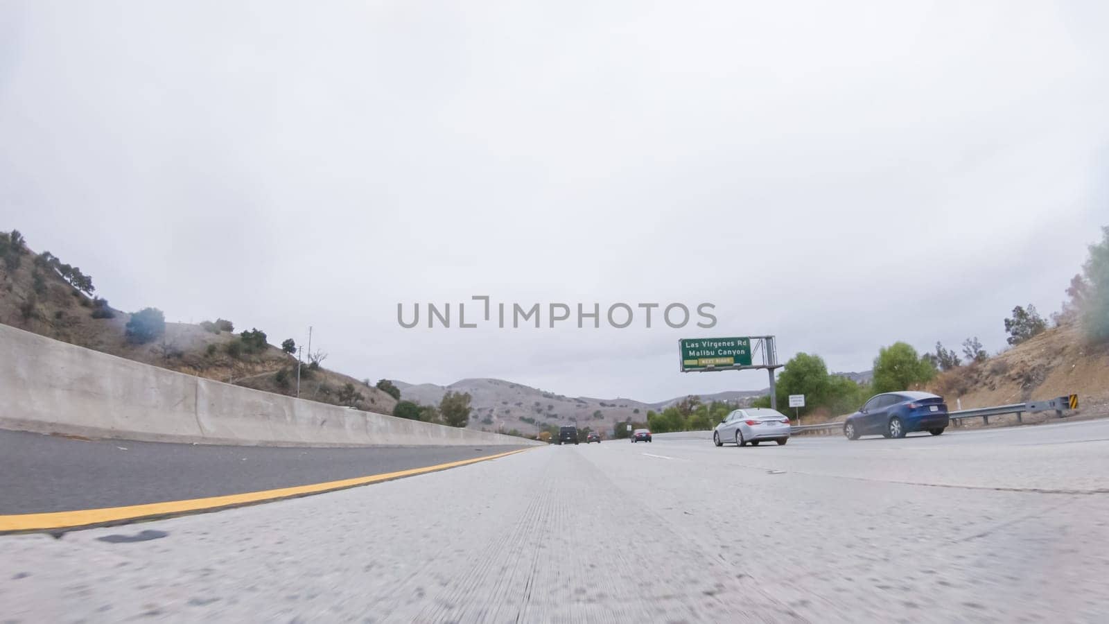 Rainy Winter Drive on HWY 134, Los Angeles by arinahabich