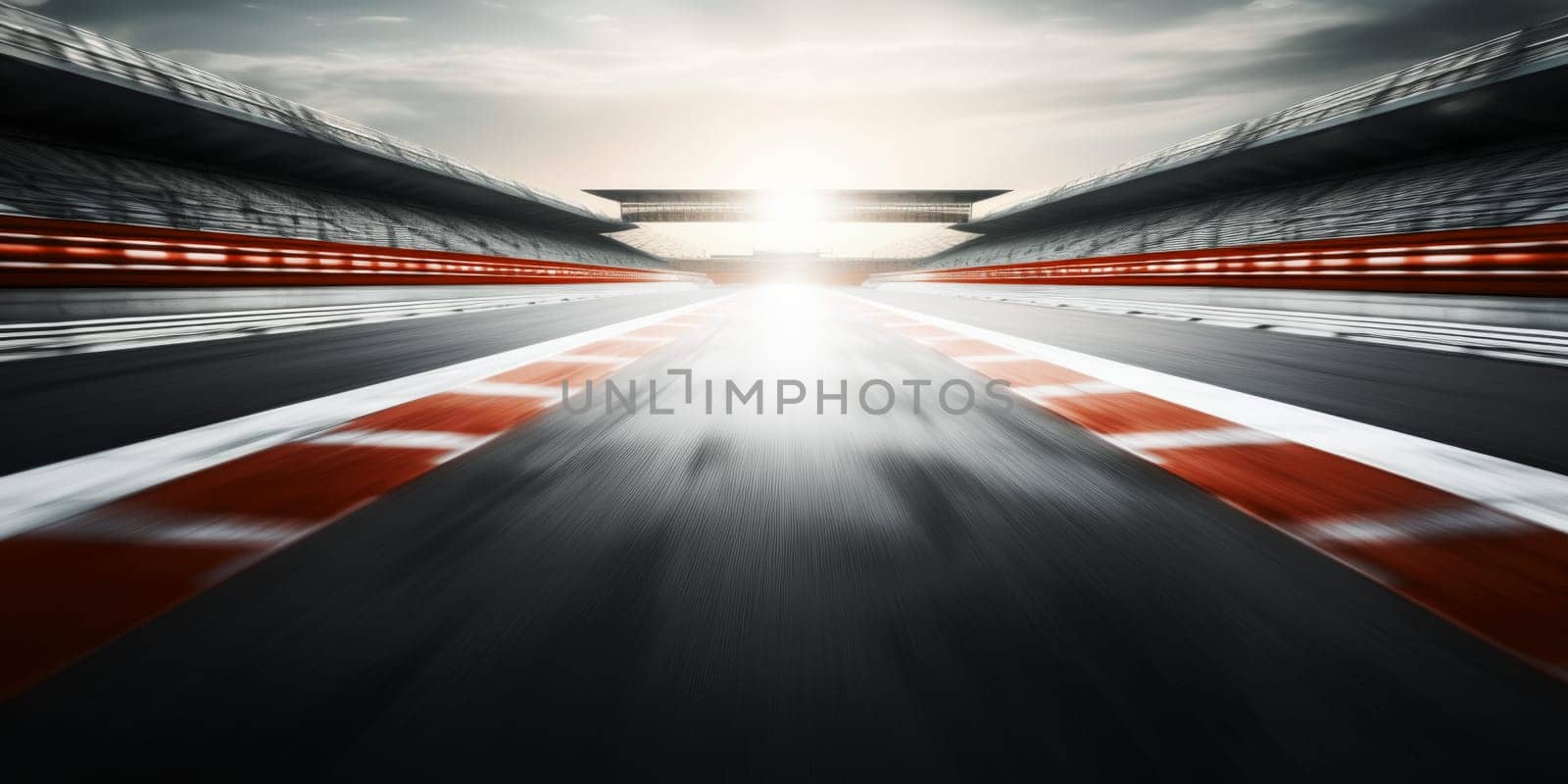 F1 race track circuit road with motion blur by biancoblue