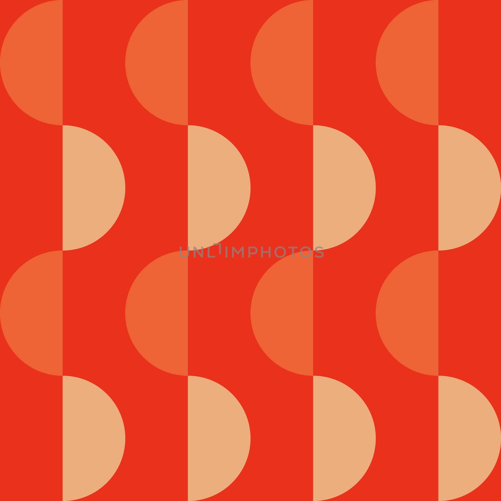 Vintage retro semicircle geometric pattern in the style of the 70s and 60s. by Dustick