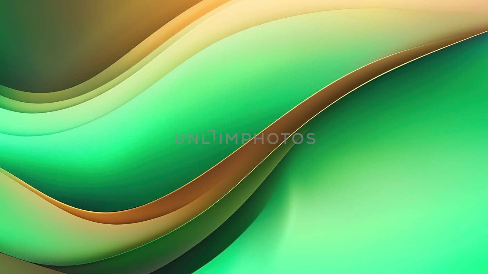 Abstract wavy background. 3d rendering, 3d illustration.abstract background with smooth lines in green, yellow and brown colors.Abstract green background with smooth wavy lines. Vector Illustration.