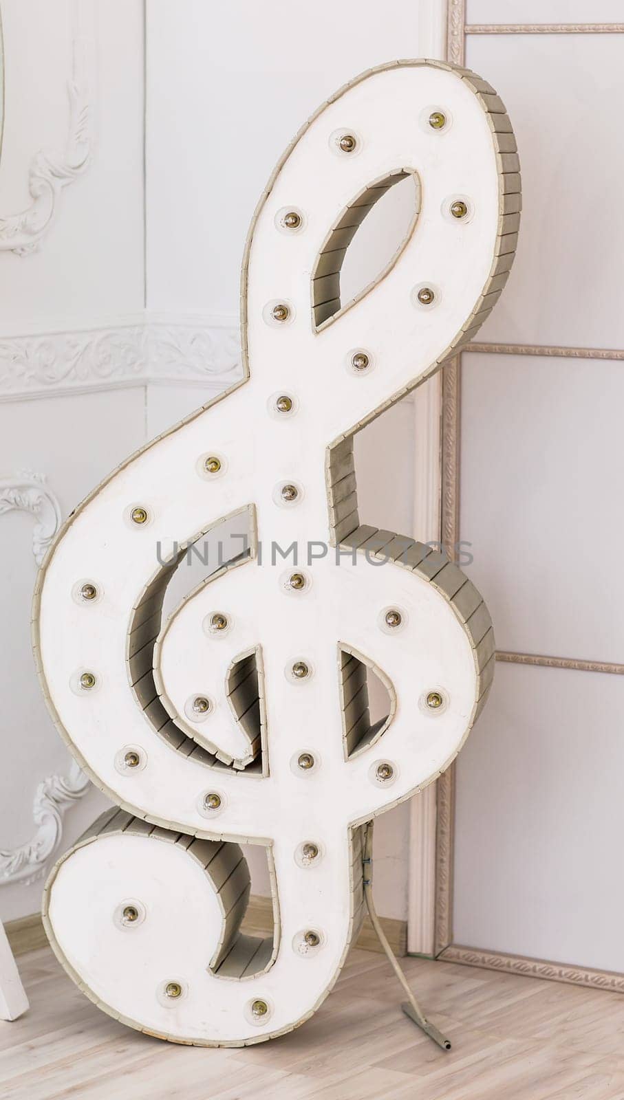 Close-up of treble clef by Satura86