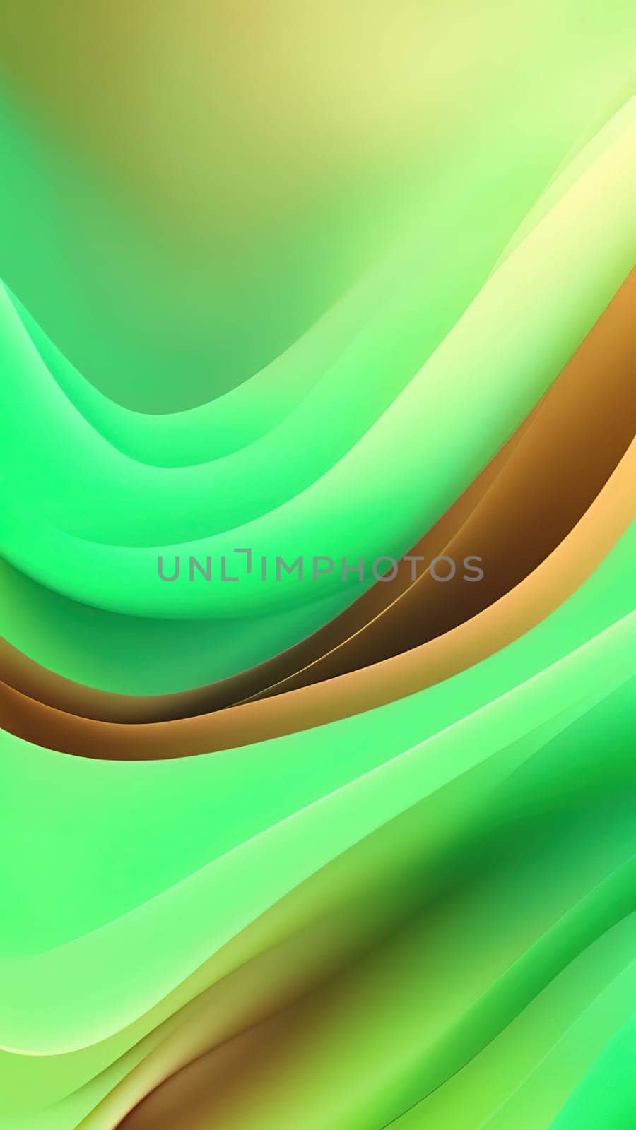 Abstract wavy background. 3d rendering, 3d illustration.abstract background with smooth lines in green, yellow and brown colors.Abstract green background with smooth wavy lines. Vector Illustration.