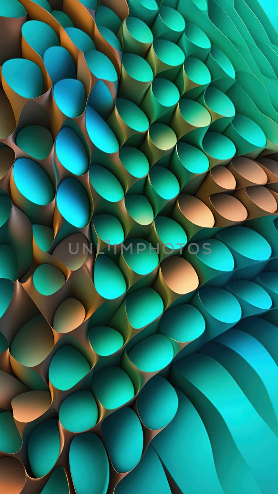 Abstract colorful background. Computer generated 3D photo rendering. Futuristic design.3d rendering of abstract wavy background in blue and green colors.3d rendering of abstract fractal for creative art,design and entertainment