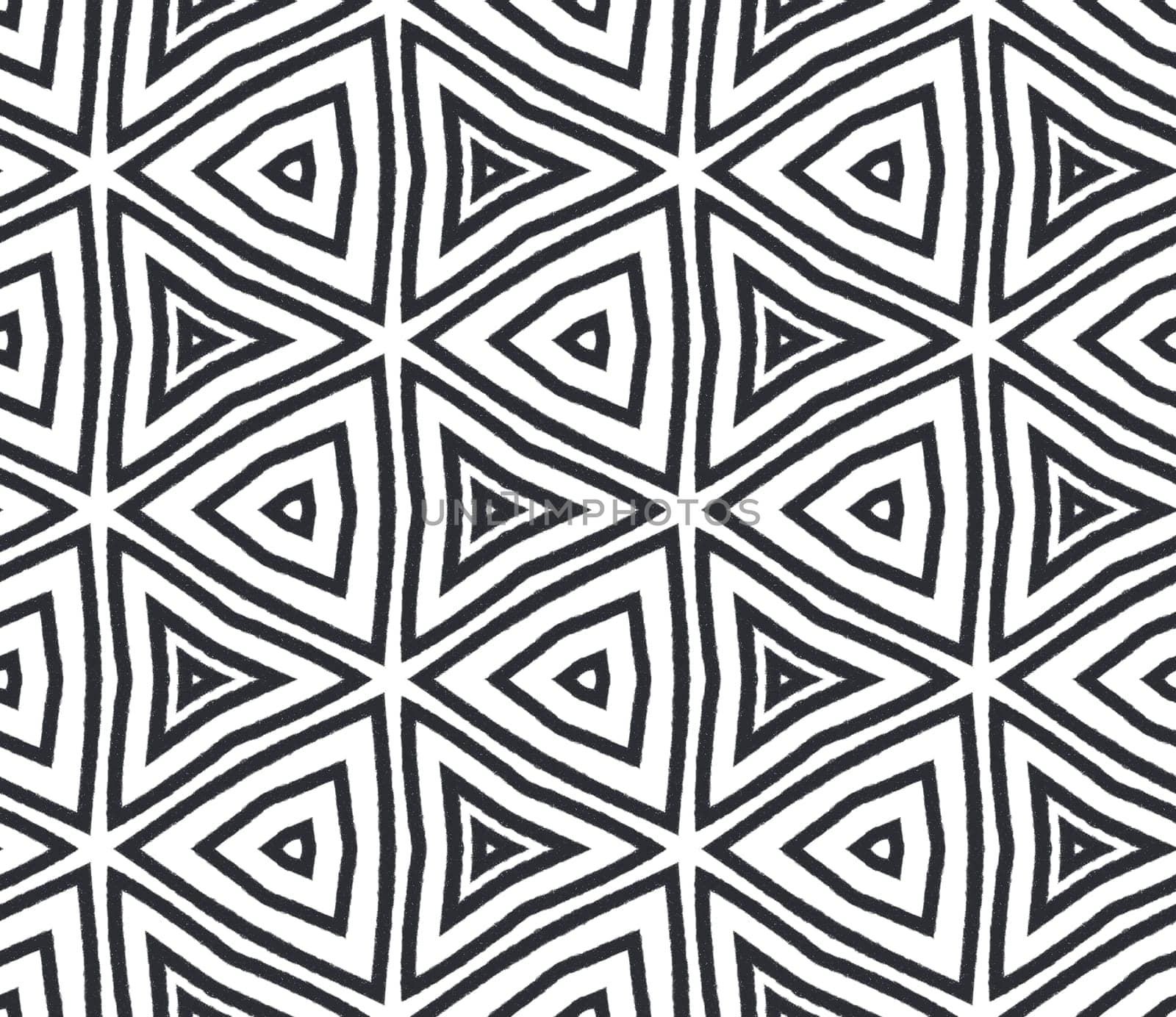 Ethnic hand painted pattern. Black symmetrical by beginagain
